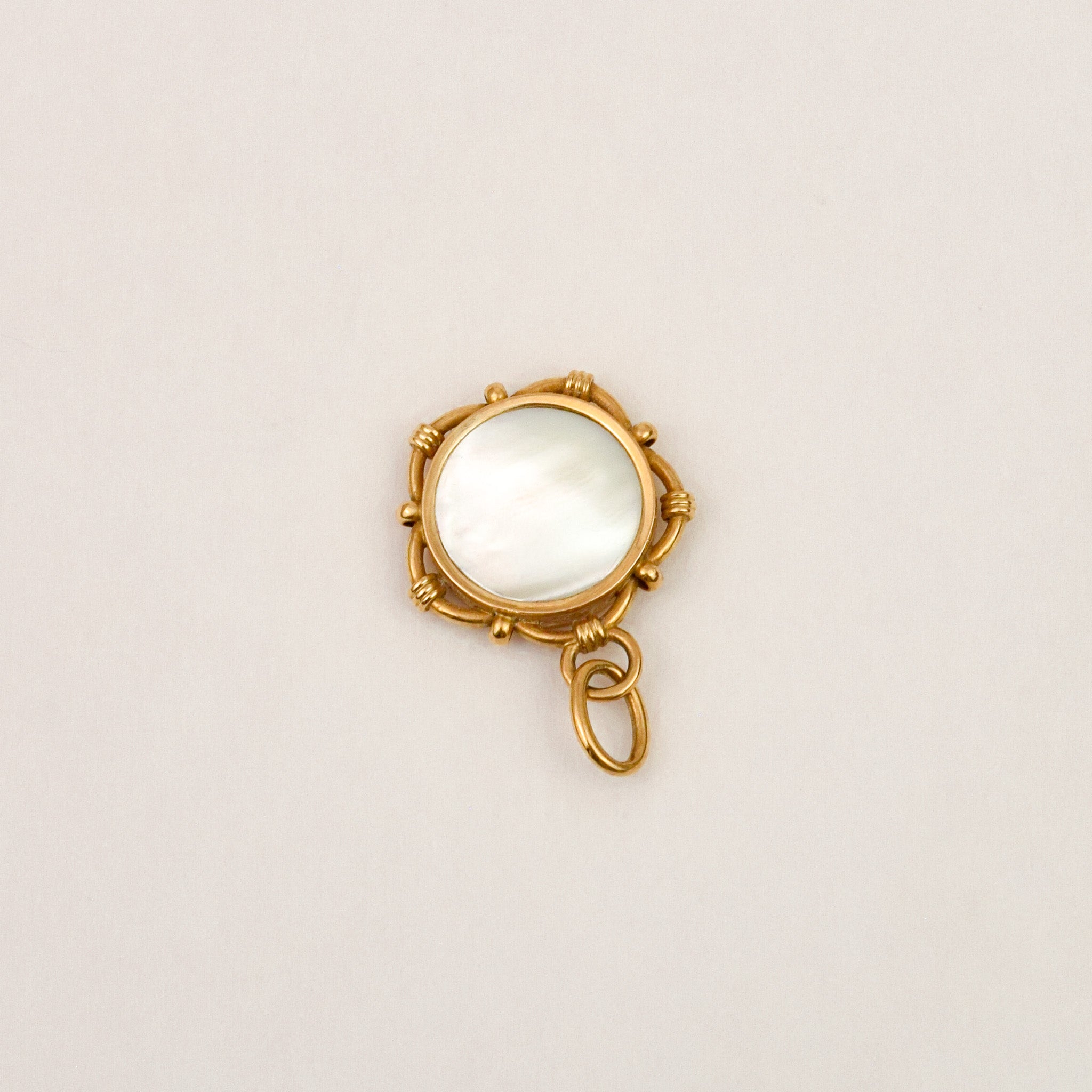 Bezel Set Mother of Pearl Pendant