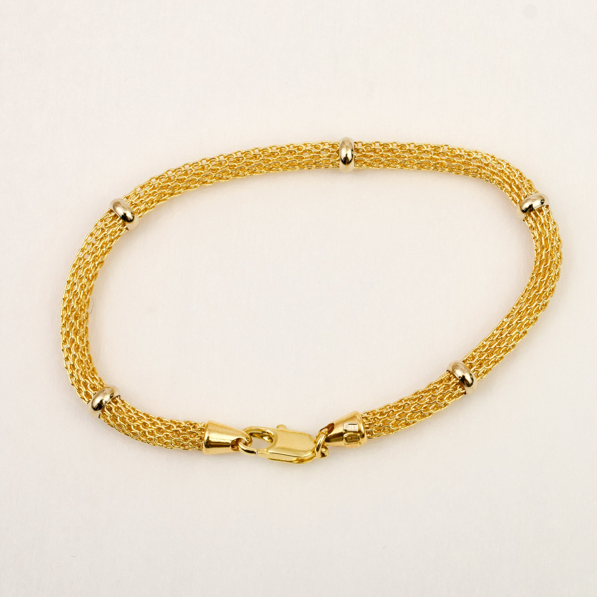 6.5" Mesh Gold Bracelet