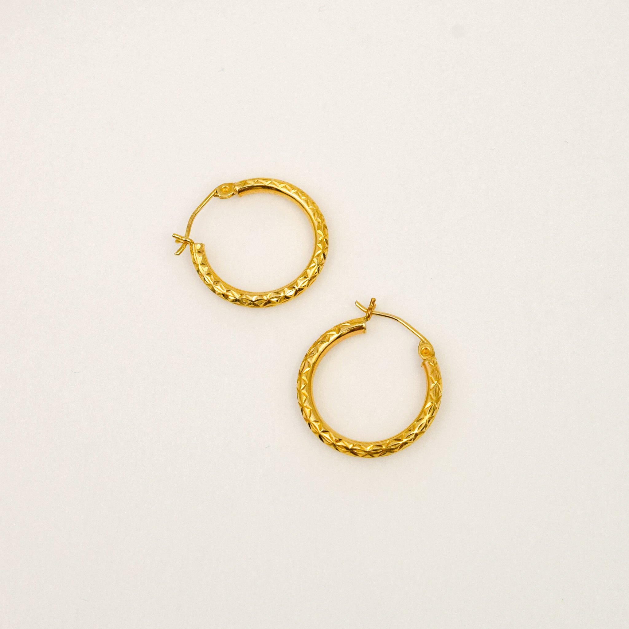 20.5mm Diamond Cut Hoops