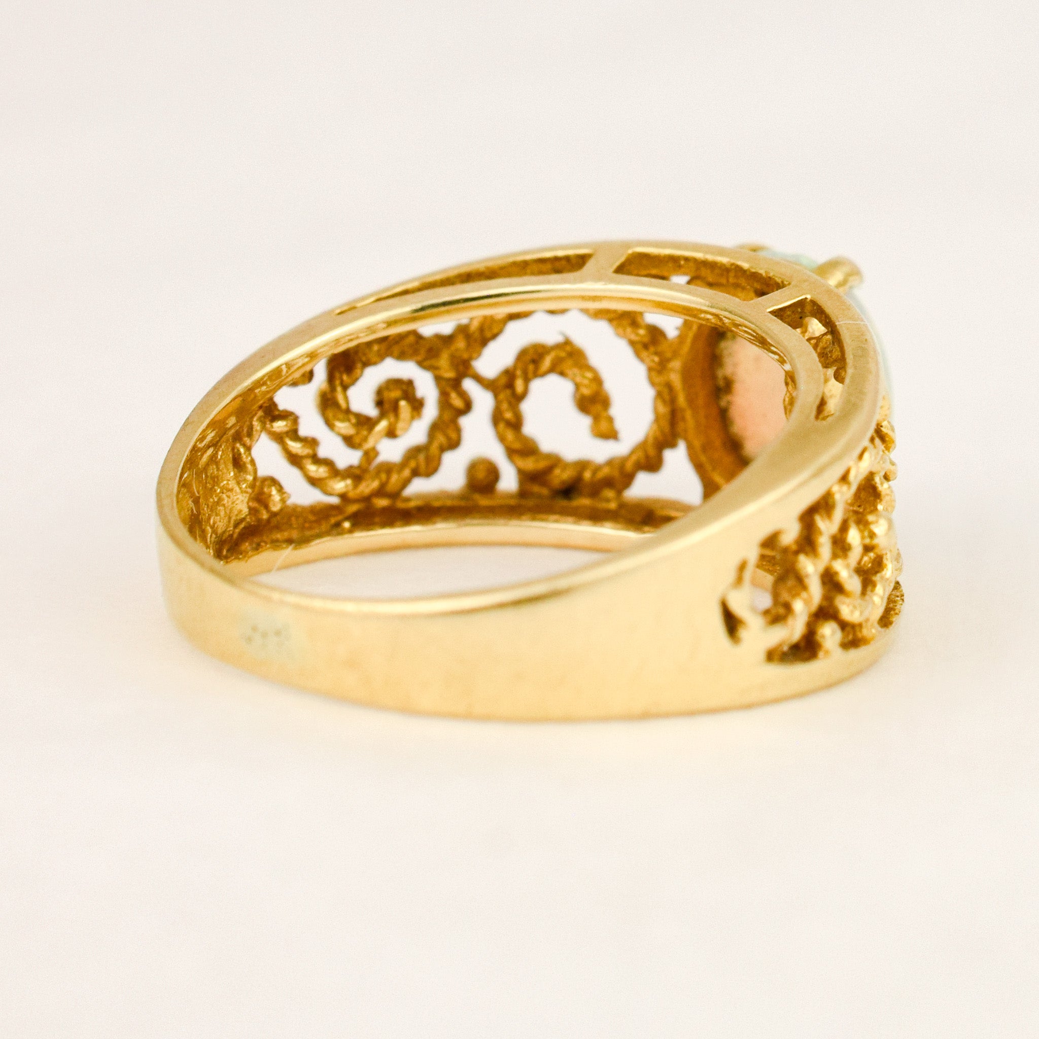 Opal Scrollwork Ring