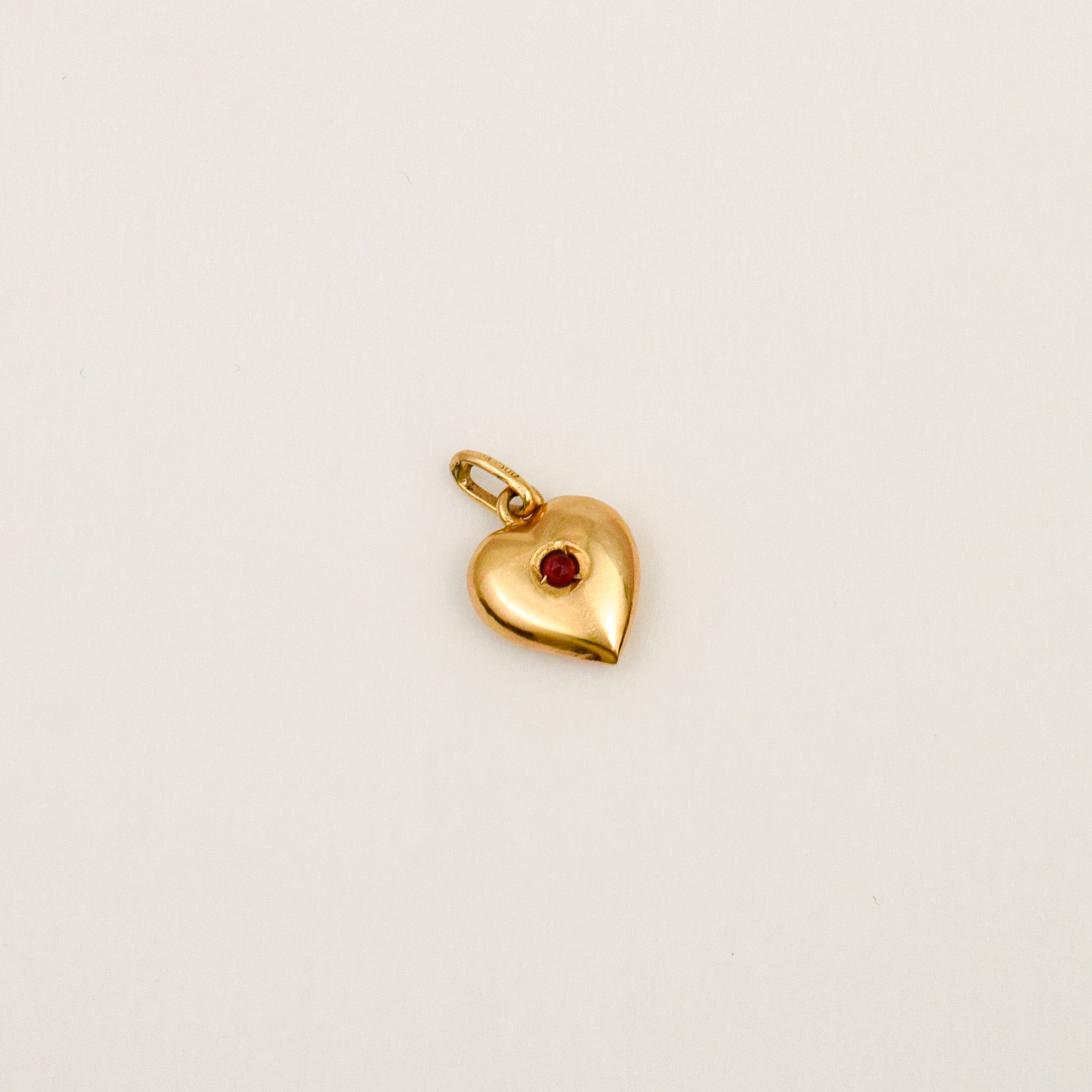 Garnet Heart Pendant