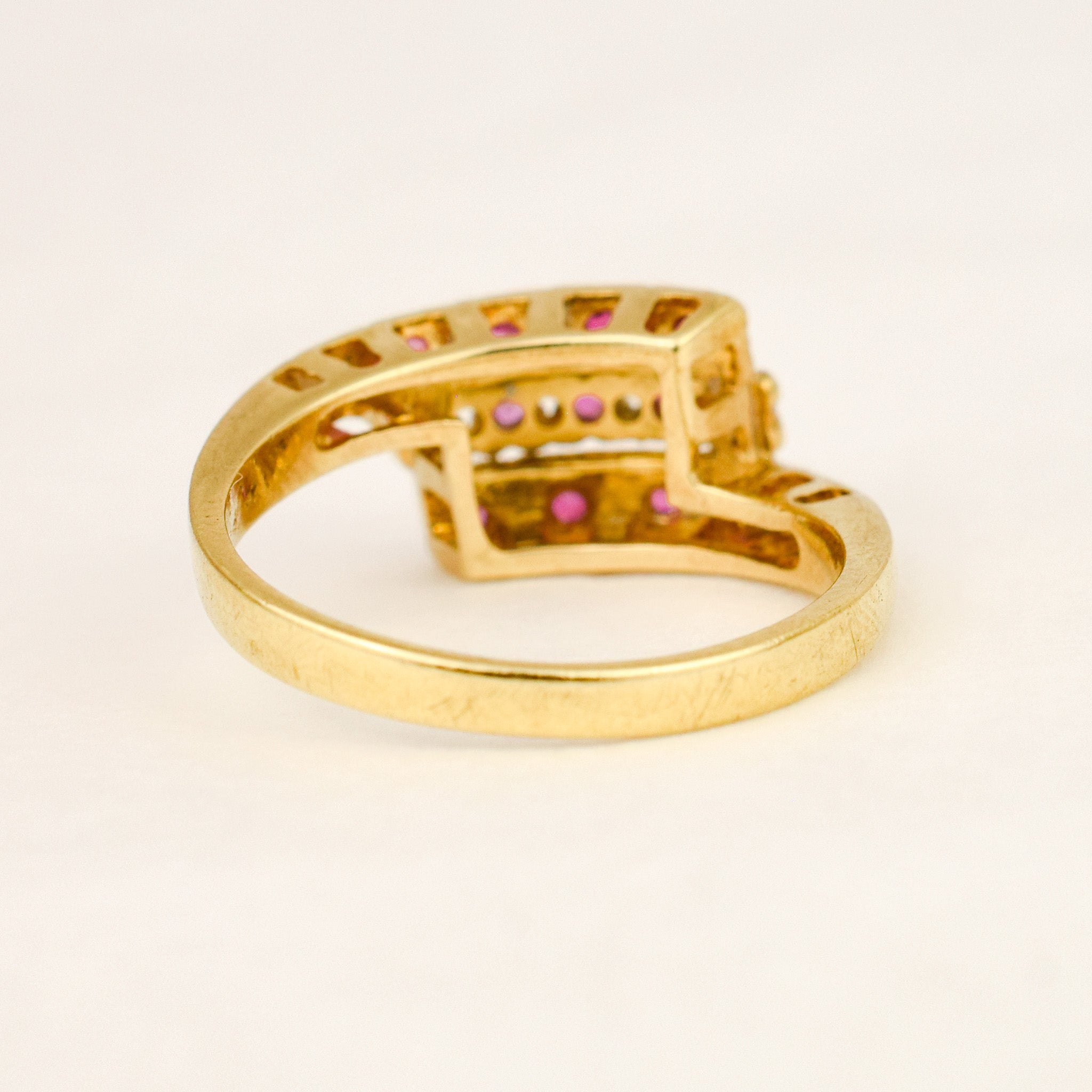 Ruby Triple Stack Bypass Ring