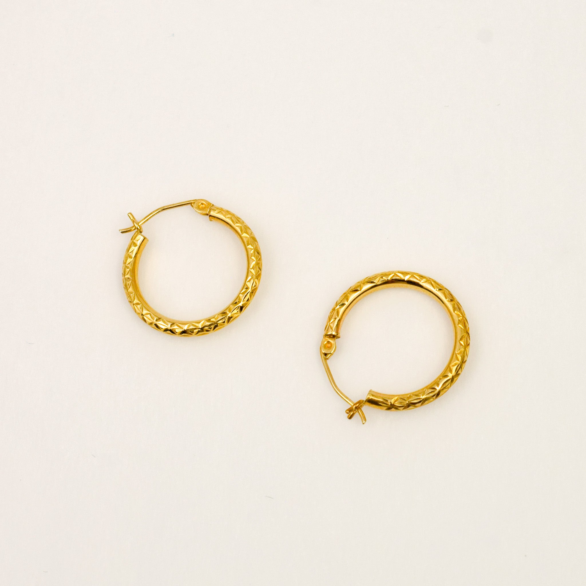 20.5mm Diamond Cut Hoops