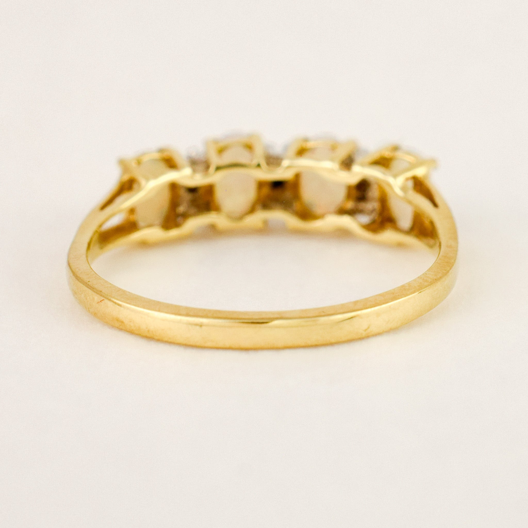 4 Opal and Diamond Band