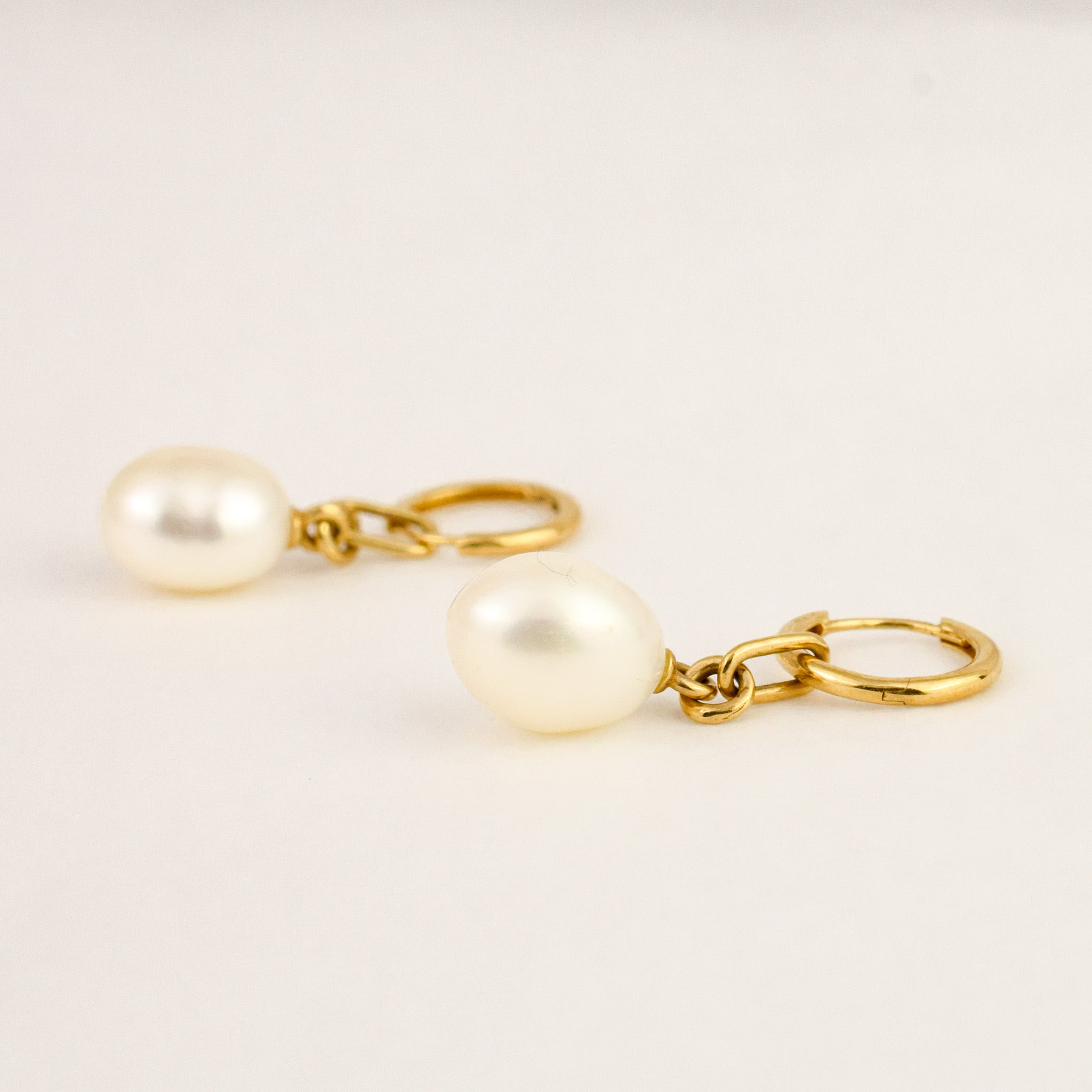 Pearl Hoop Earrings