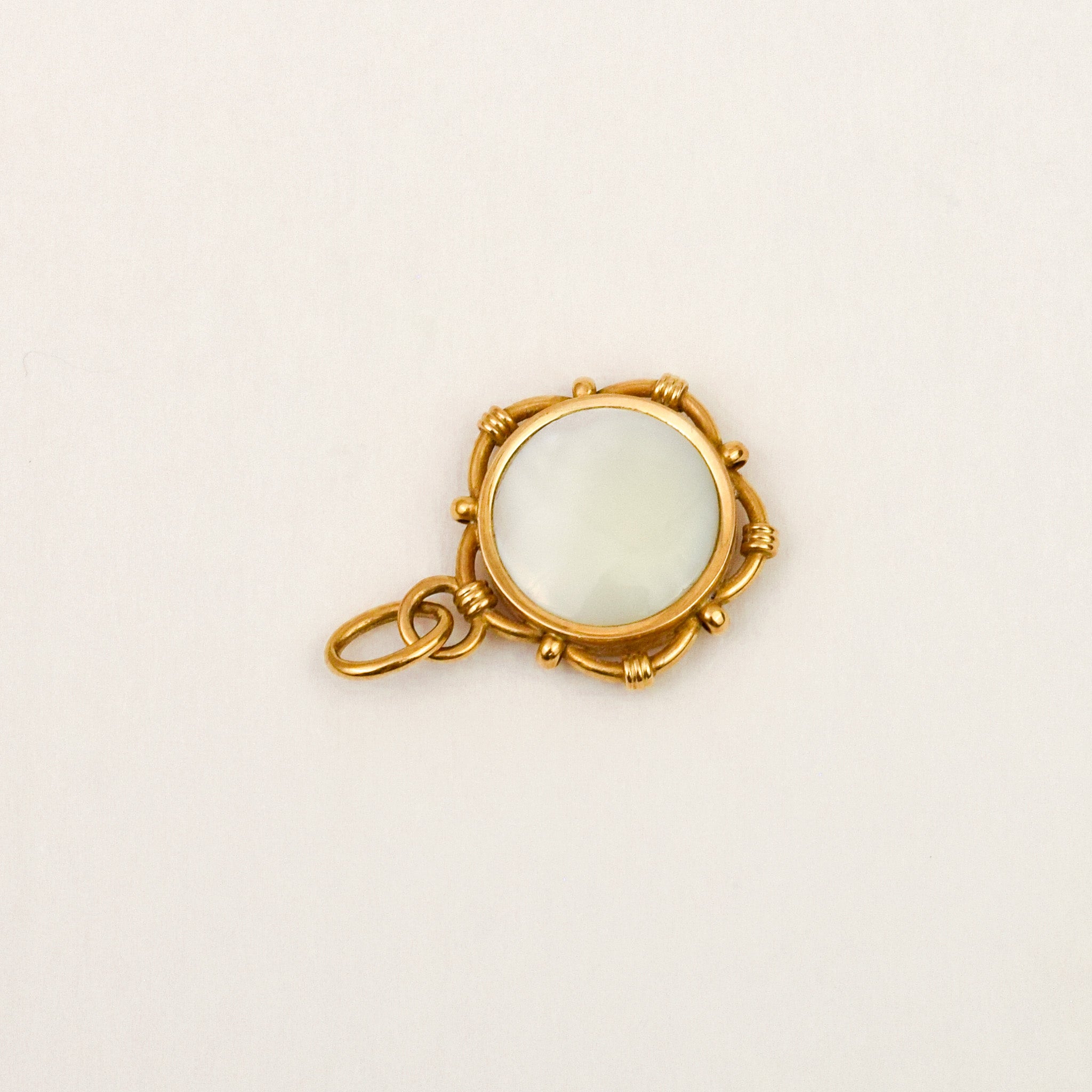 Bezel Set Mother of Pearl Pendant