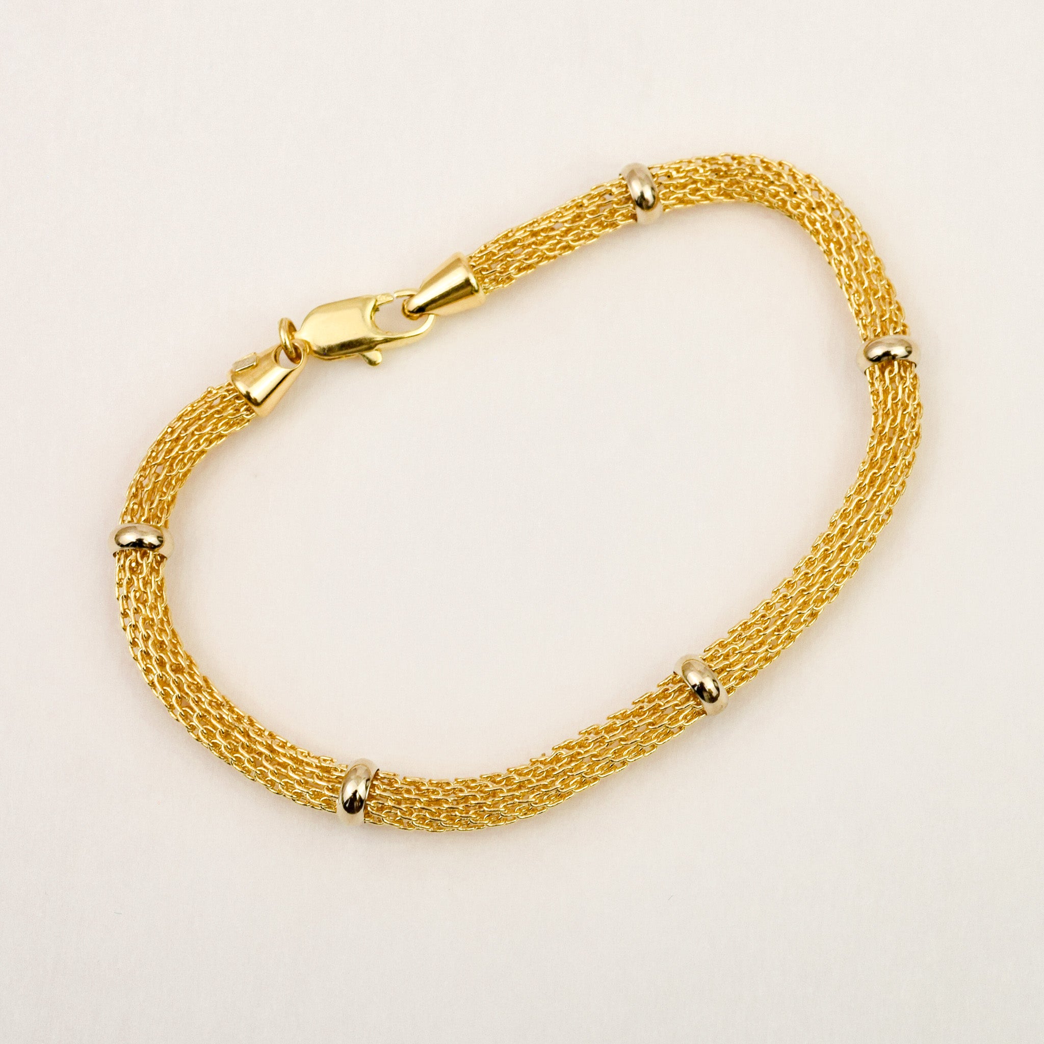6.5" Mesh Gold Bracelet
