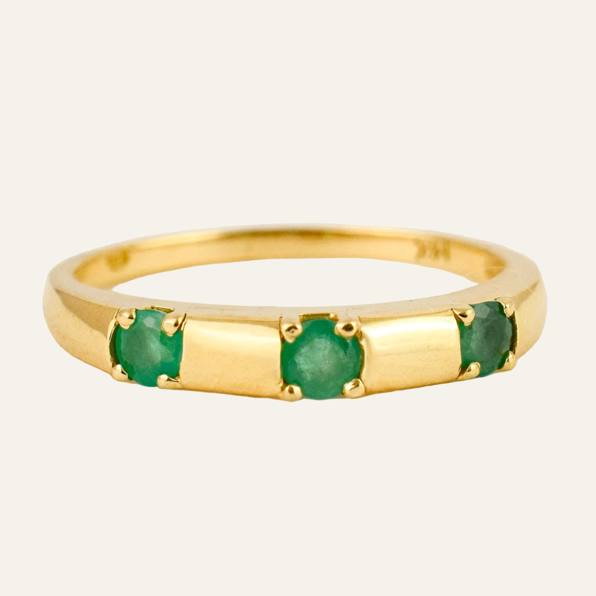 3 Emerald Ring