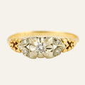 Floral Motif Diamond Engagement Ring