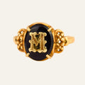 'M' Onyx Signet Ring