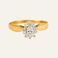 Pear Diamond Cluster Ring