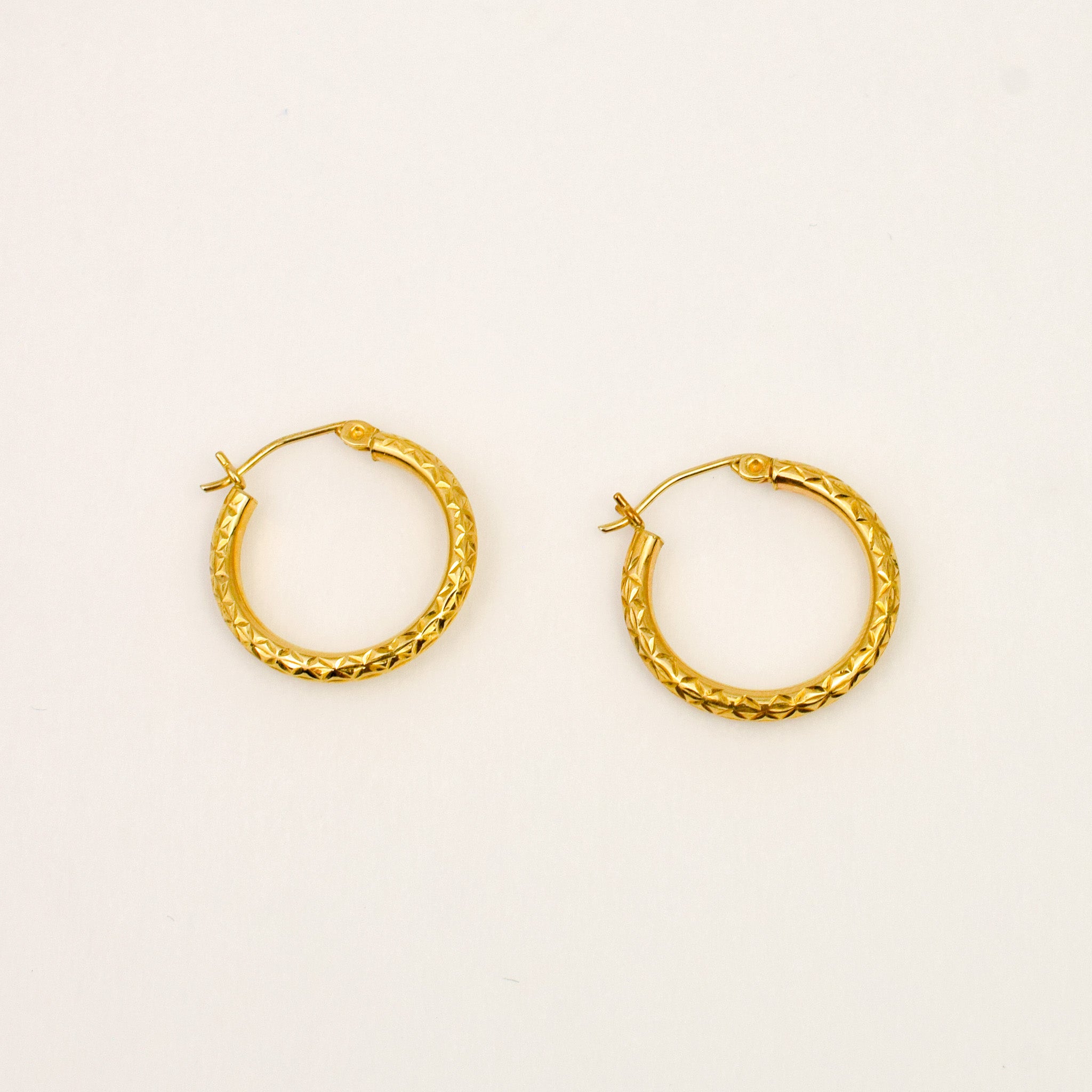 20.5mm Diamond Cut Hoops