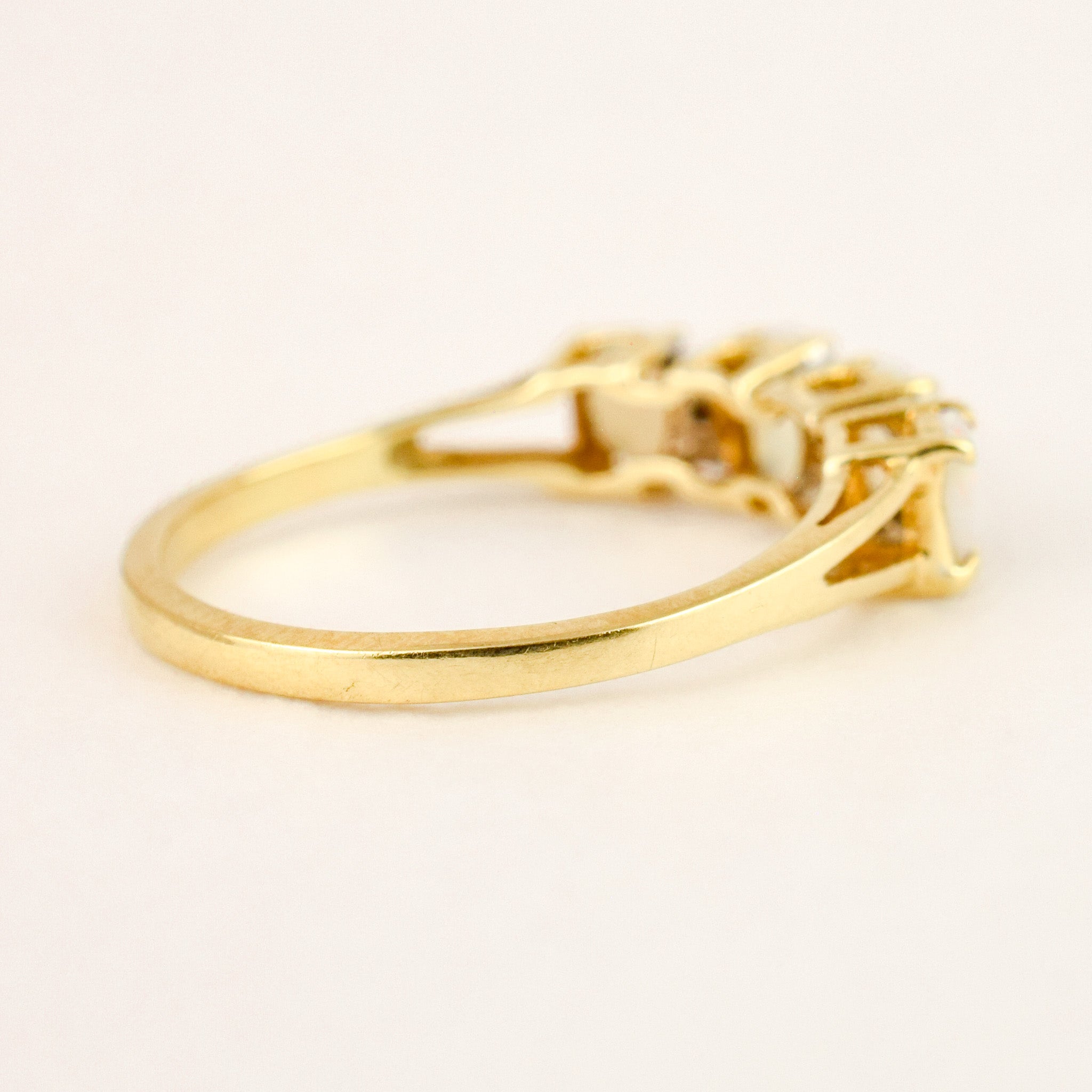 4 Opal and Diamond Band
