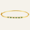 65mm Emerald and Diamond Bangle