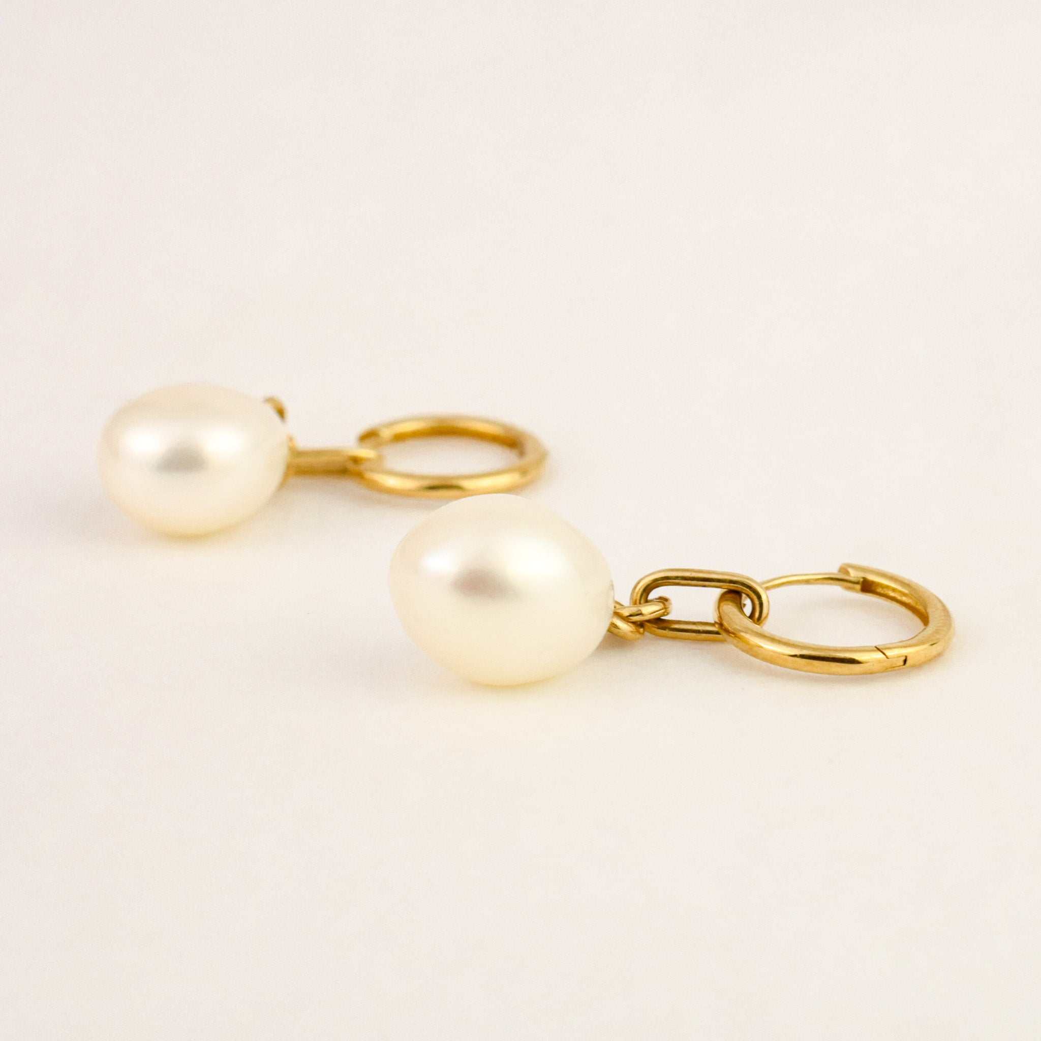 Pearl Hoop Earrings