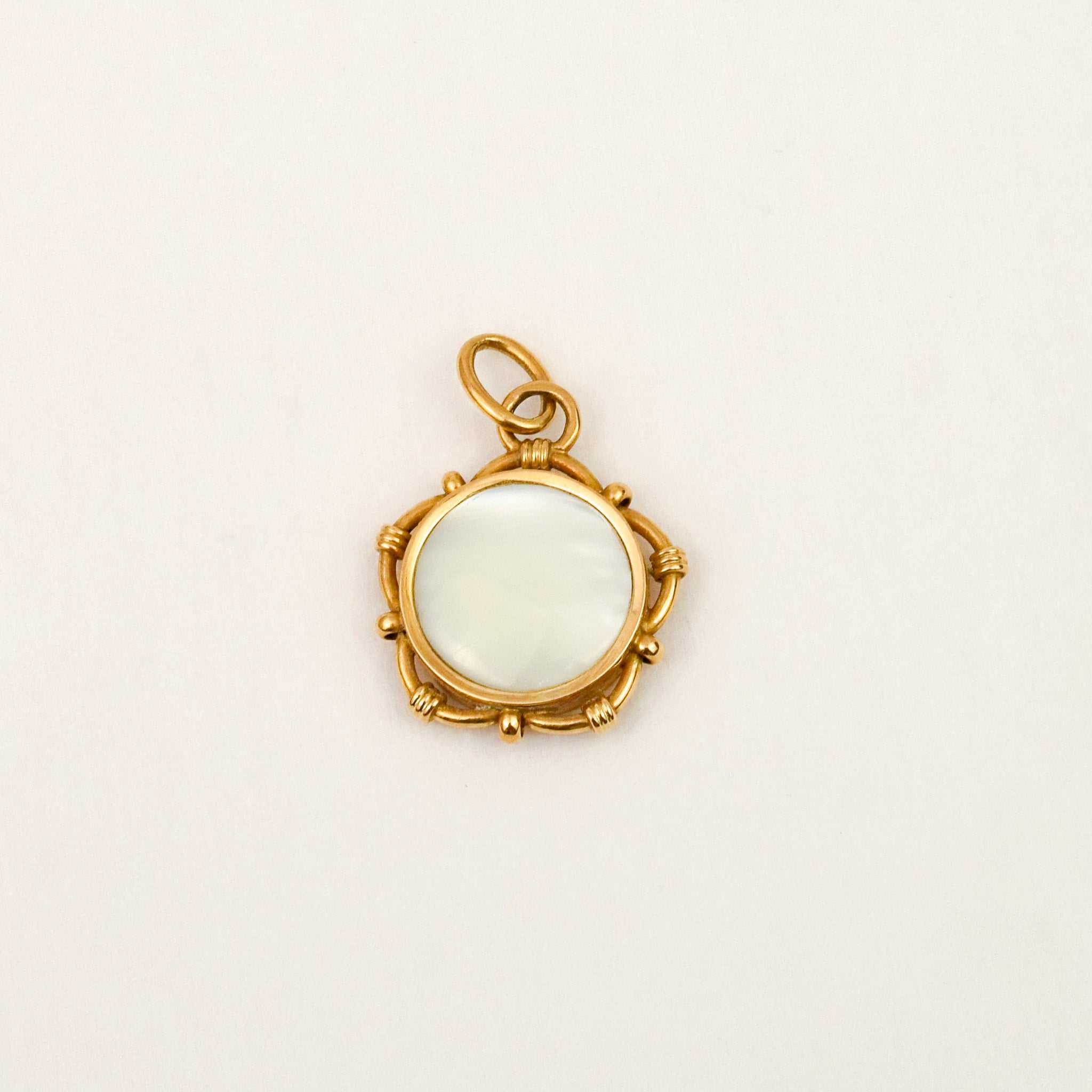 Bezel Set Mother of Pearl Pendant