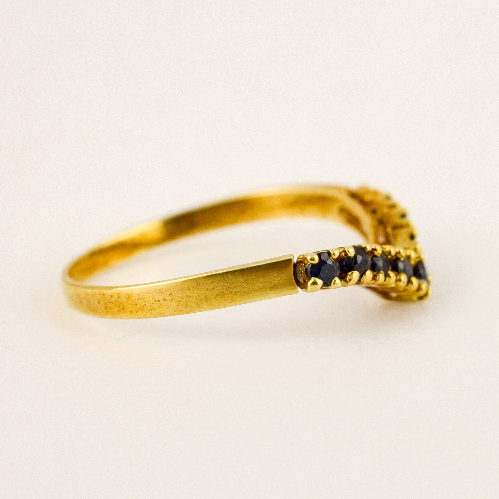 Sapphire Wishbone Ring