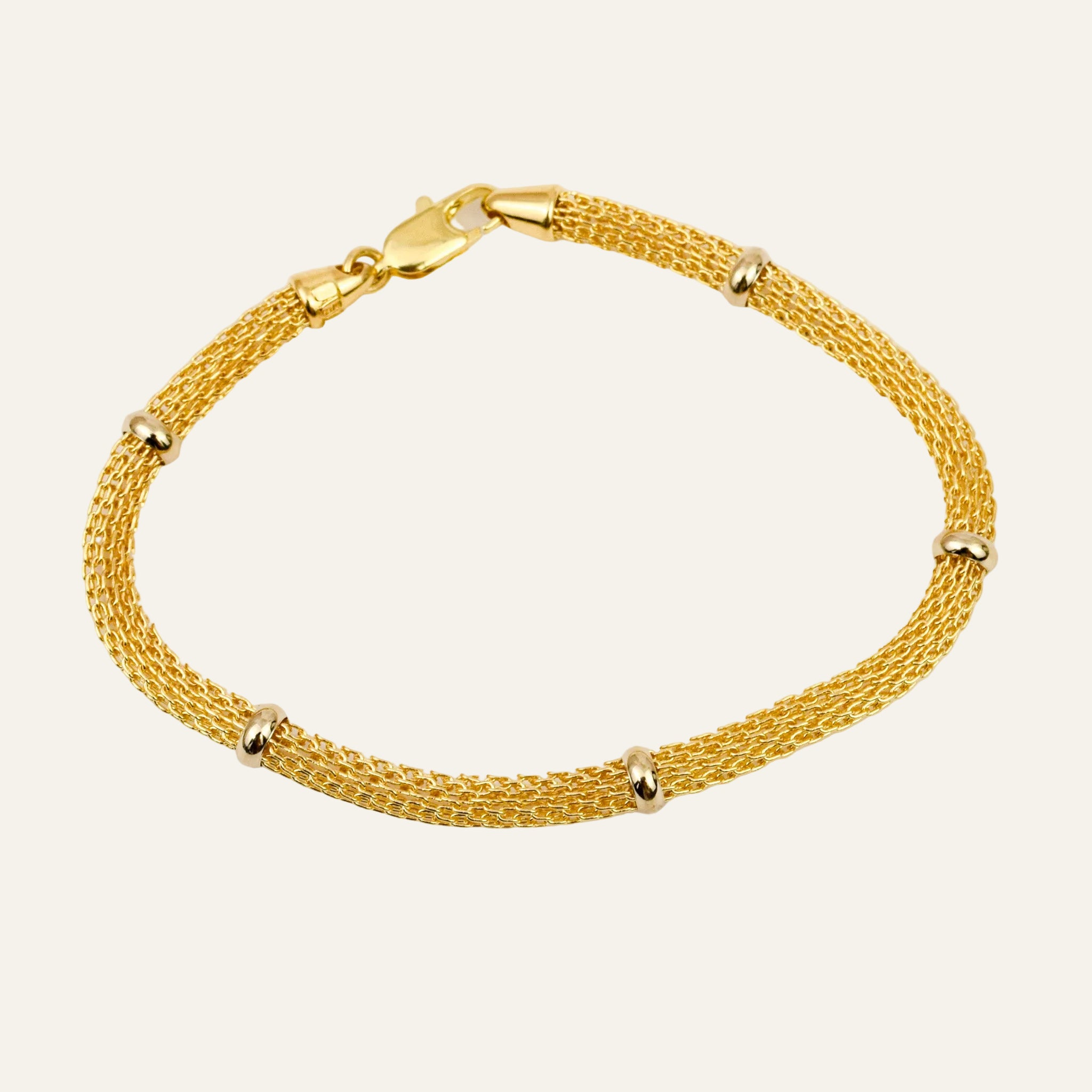 6.5" Mesh Gold Bracelet