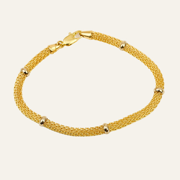 6.5" Mesh Gold Bracelet
