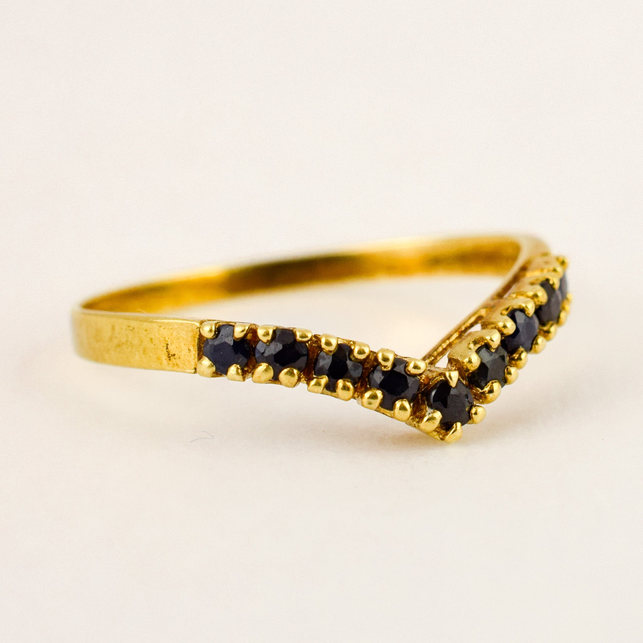 Sapphire Wishbone Ring
