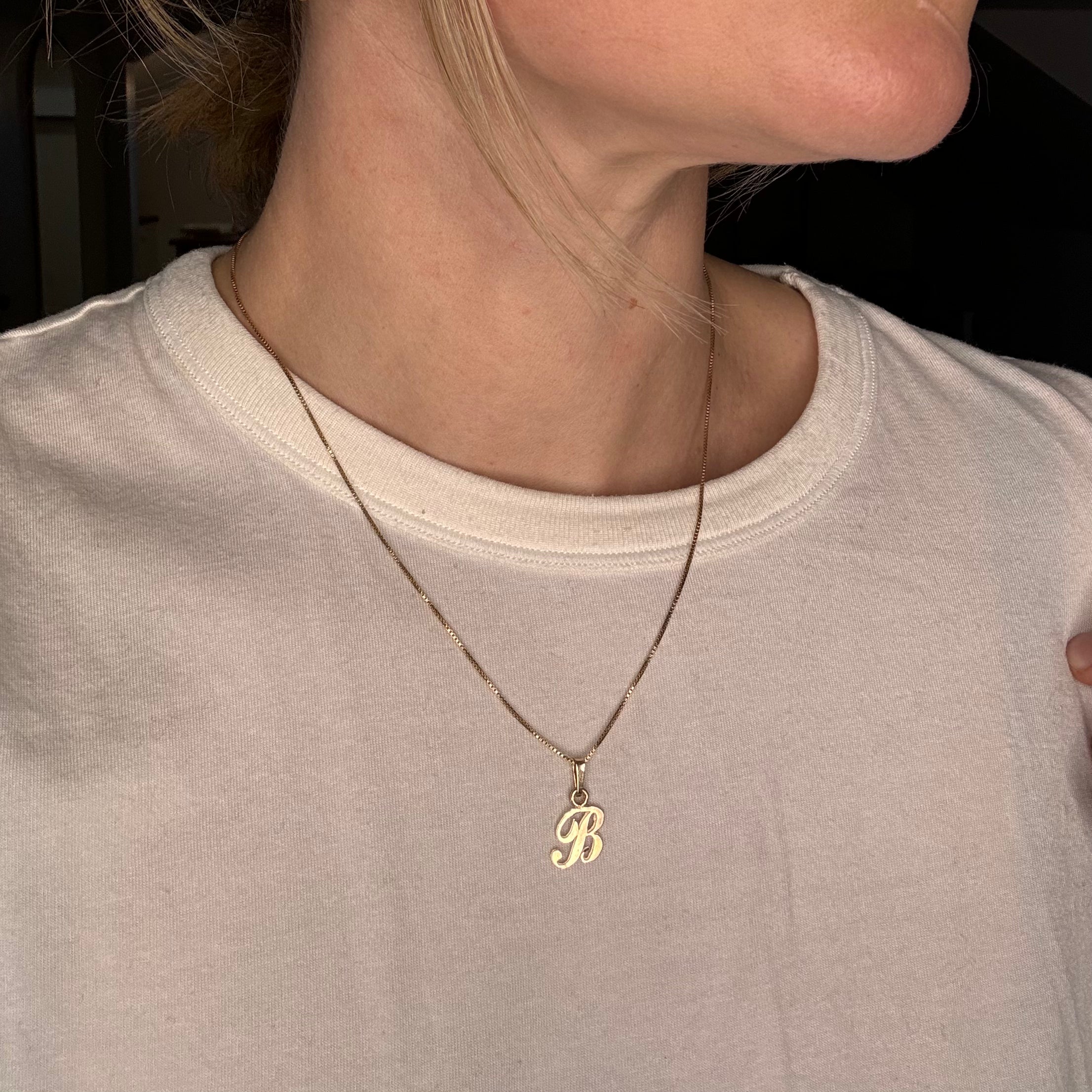 Cursive 'B' Charm