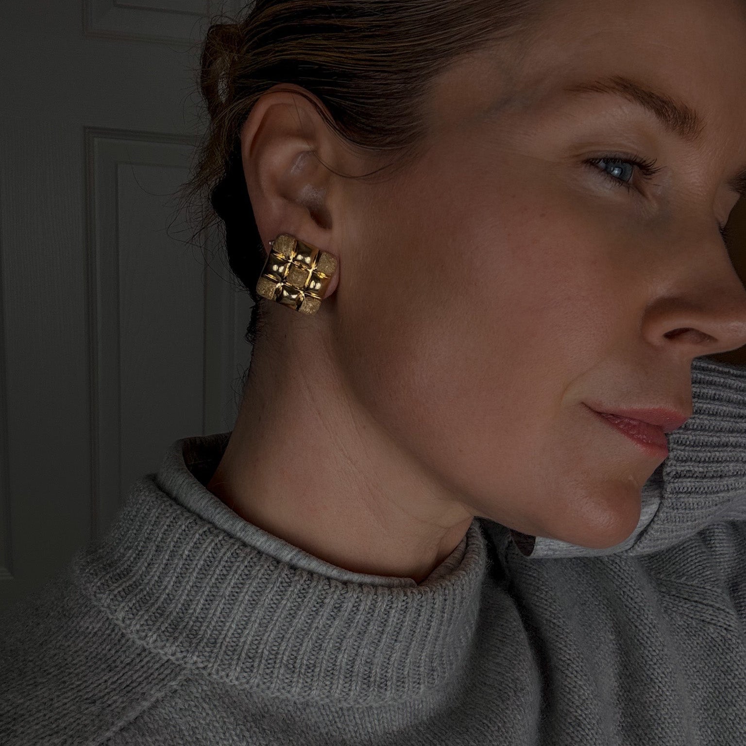 Retro Checker Earrings