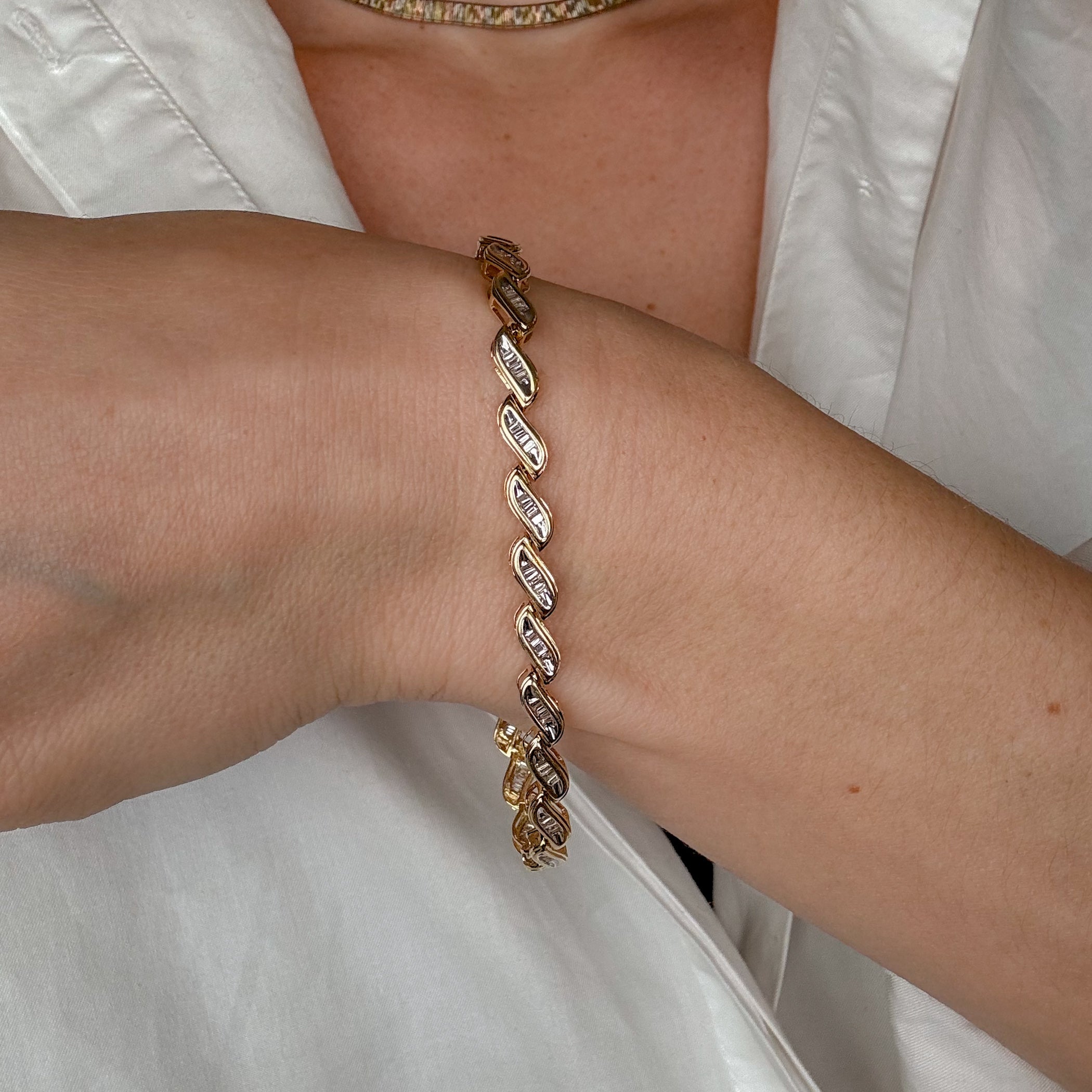 7.5" Baguette Diamond Bracelet