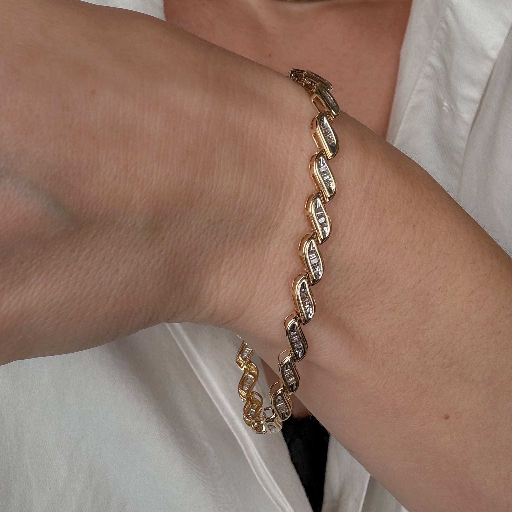 7.5" Baguette Diamond Bracelet