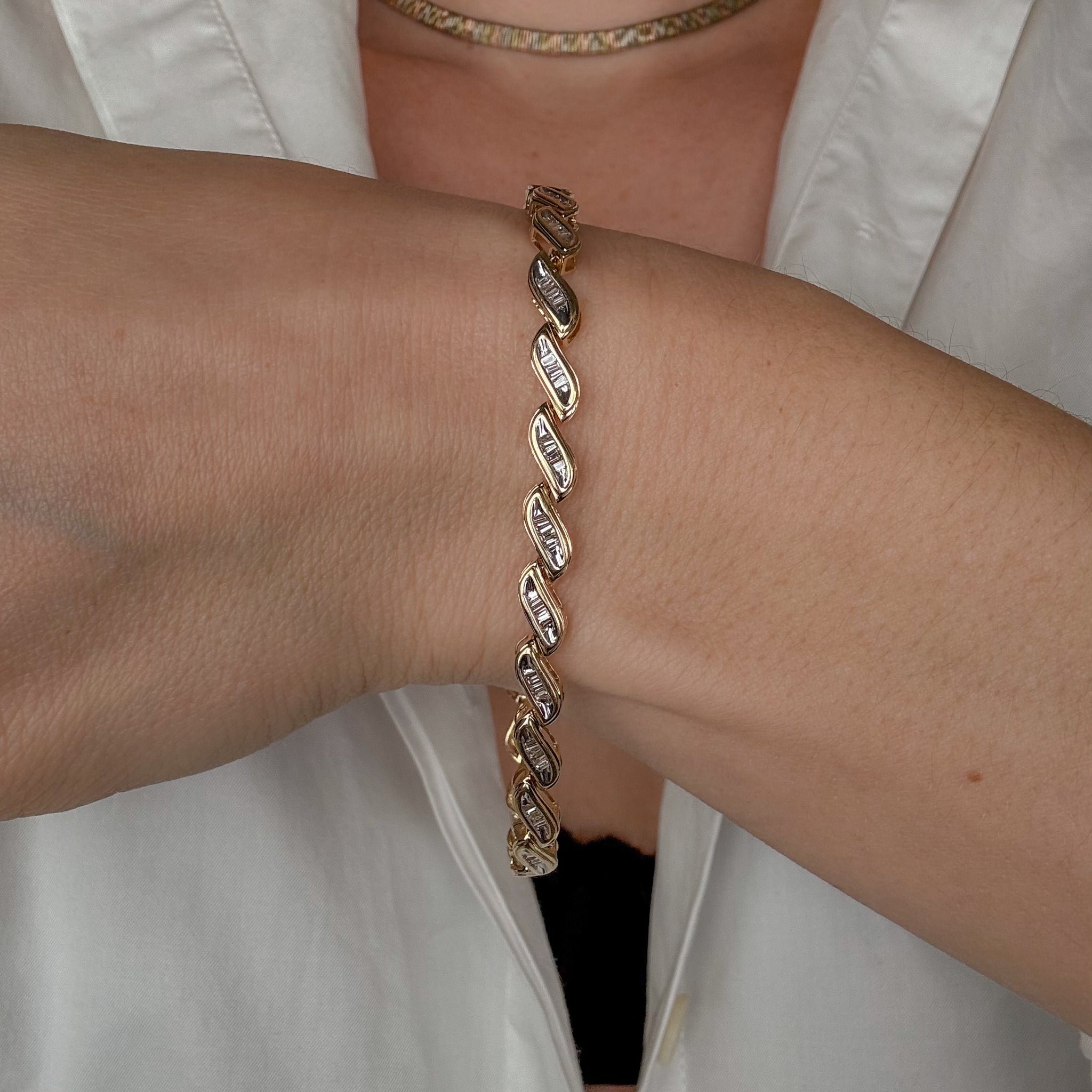 7.5" Baguette Diamond Bracelet