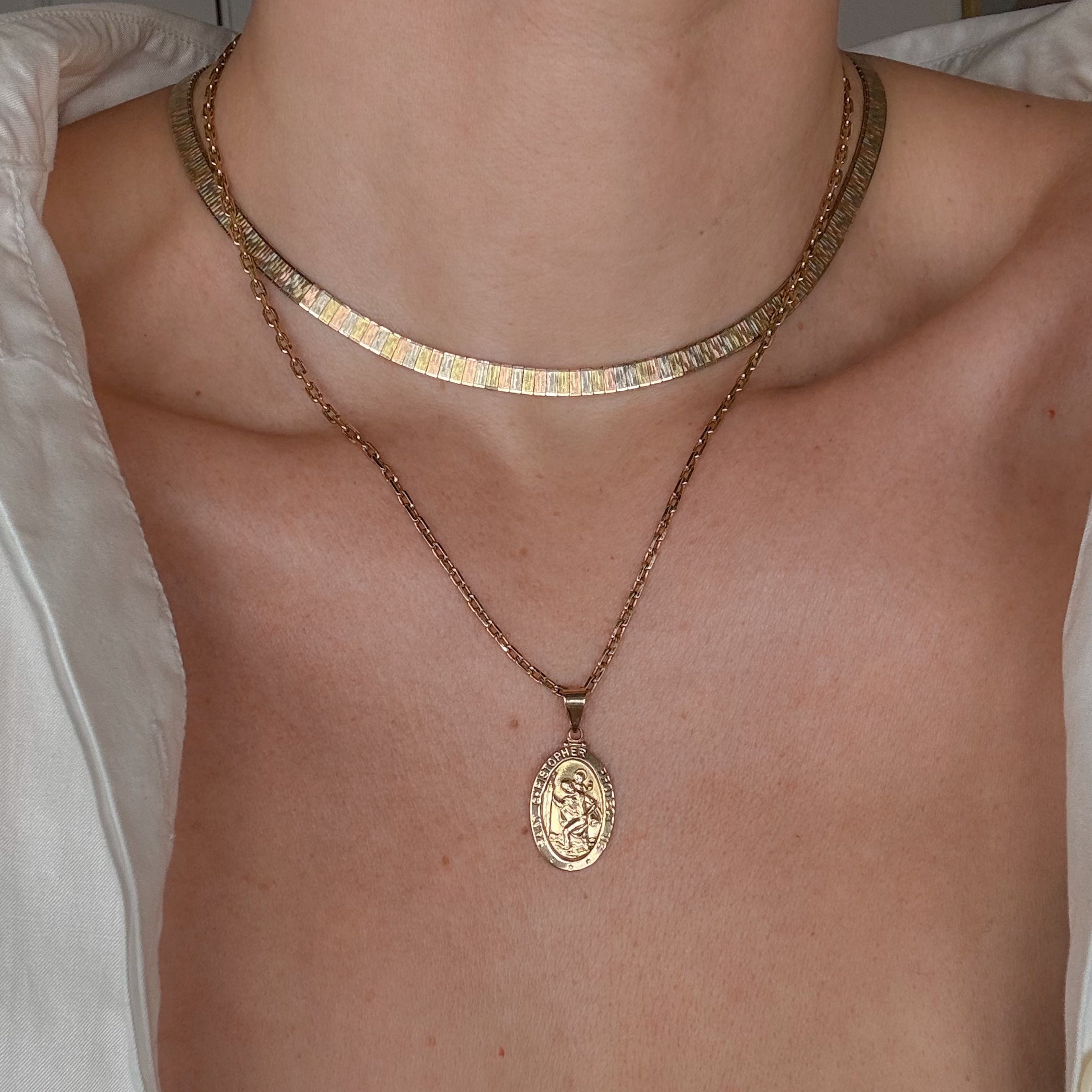 Saint Christopher Oval Pendant
