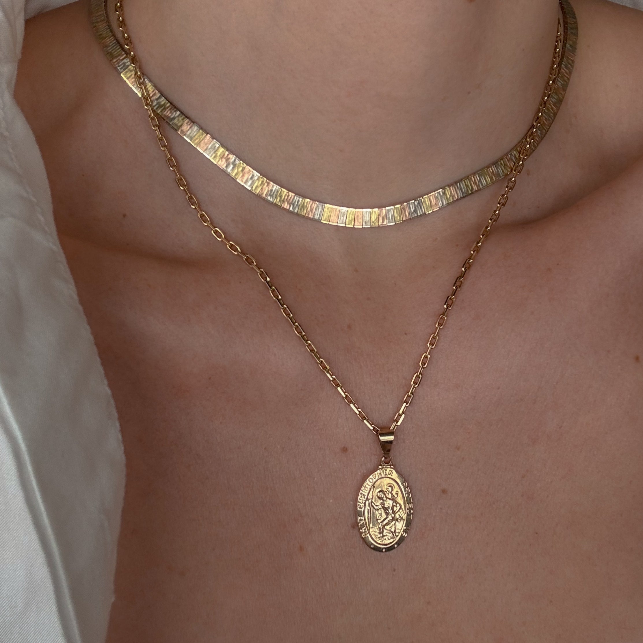 Saint Christopher Oval Pendant