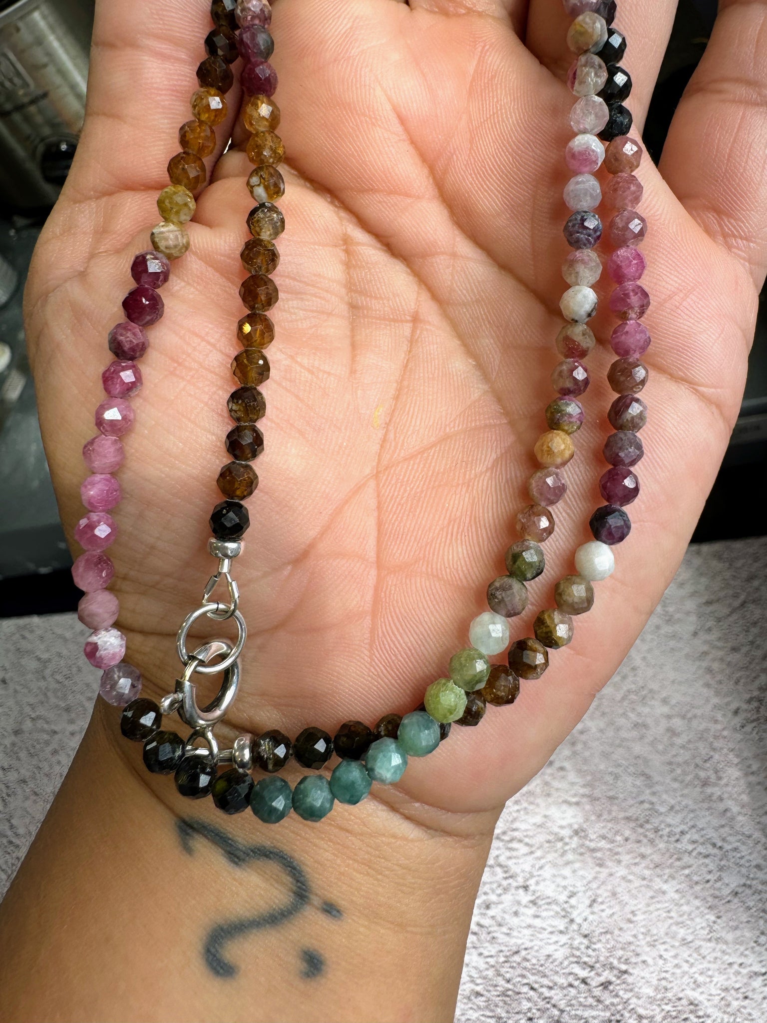 Watermelon Tourmaline Necklace