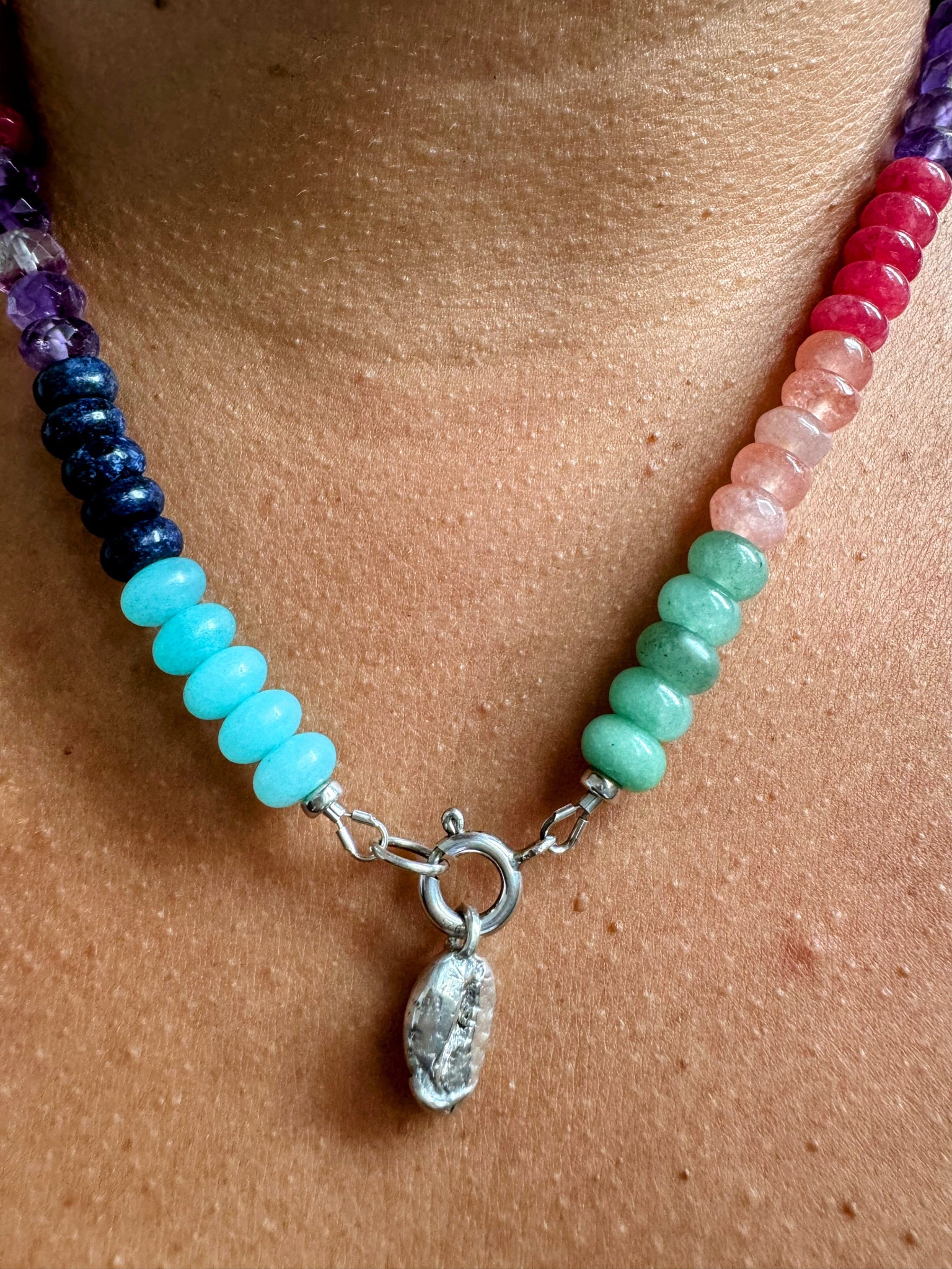 Bright Rainbow Stacked Necklace