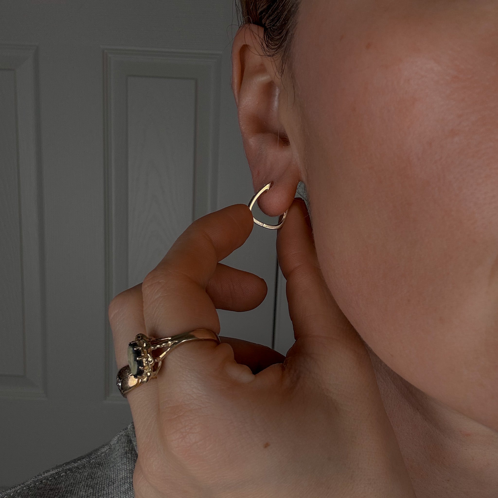 13.2 mm Diamond Huggie Earrings