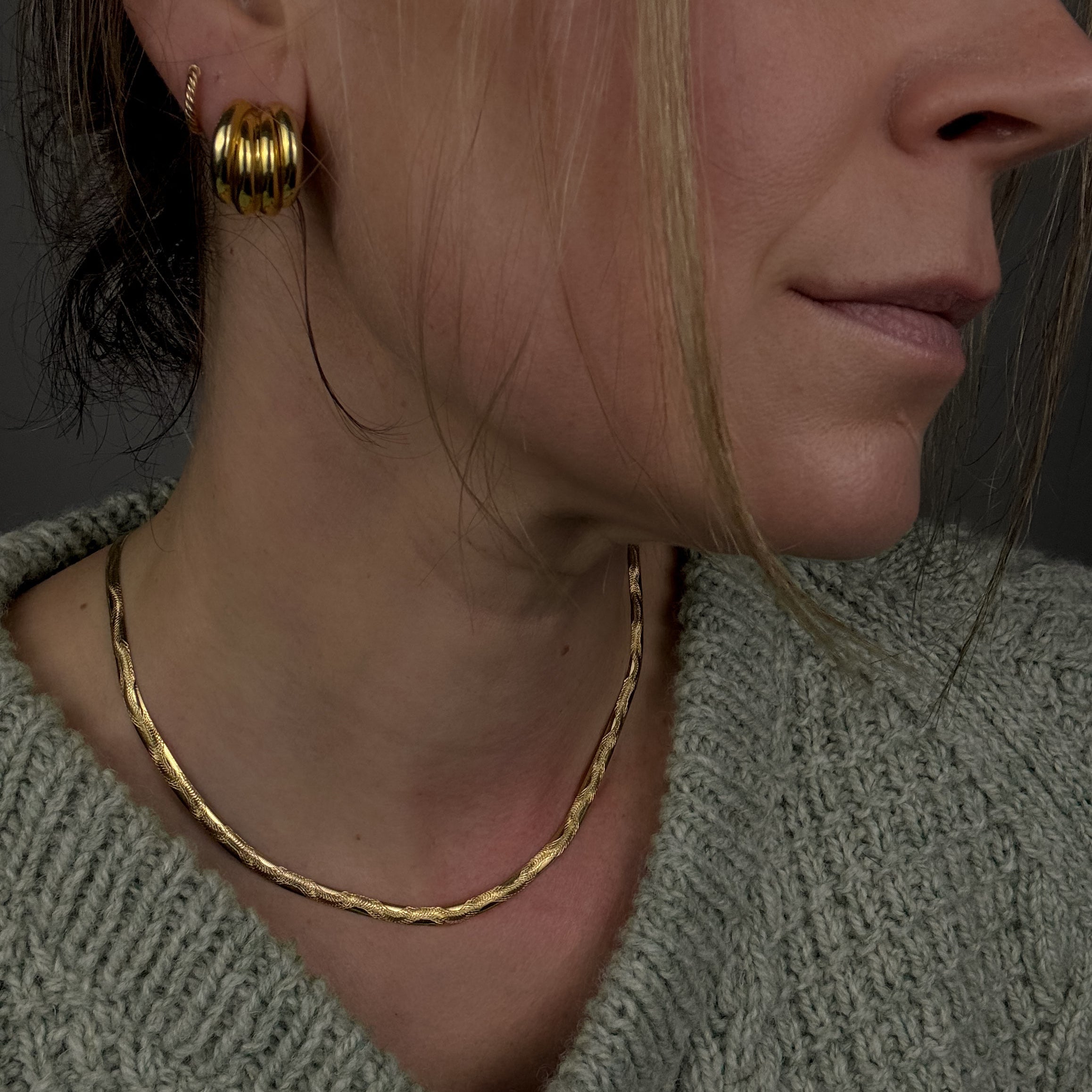 18" Sparkling Herringbone Necklace