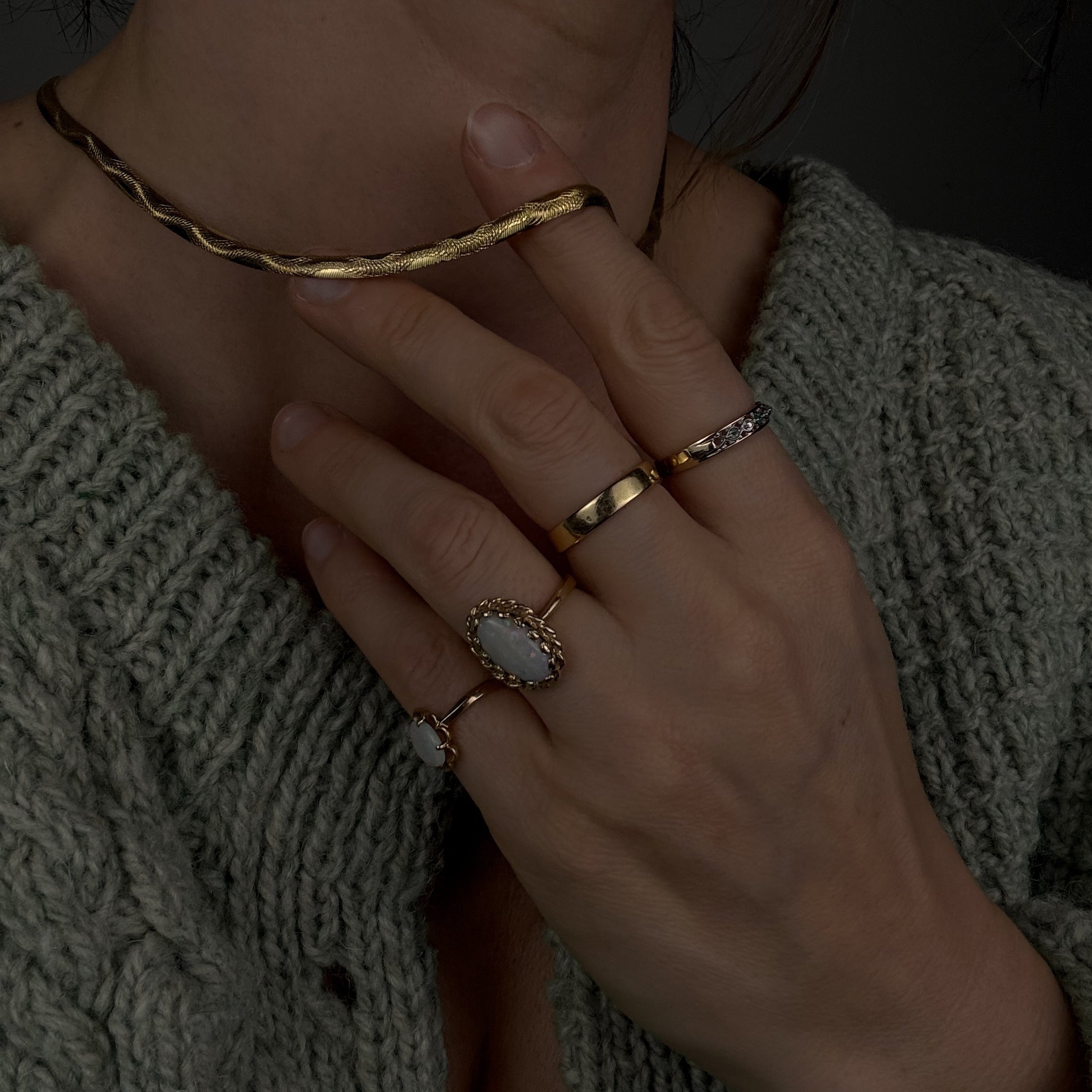18" Sparkling Herringbone Necklace