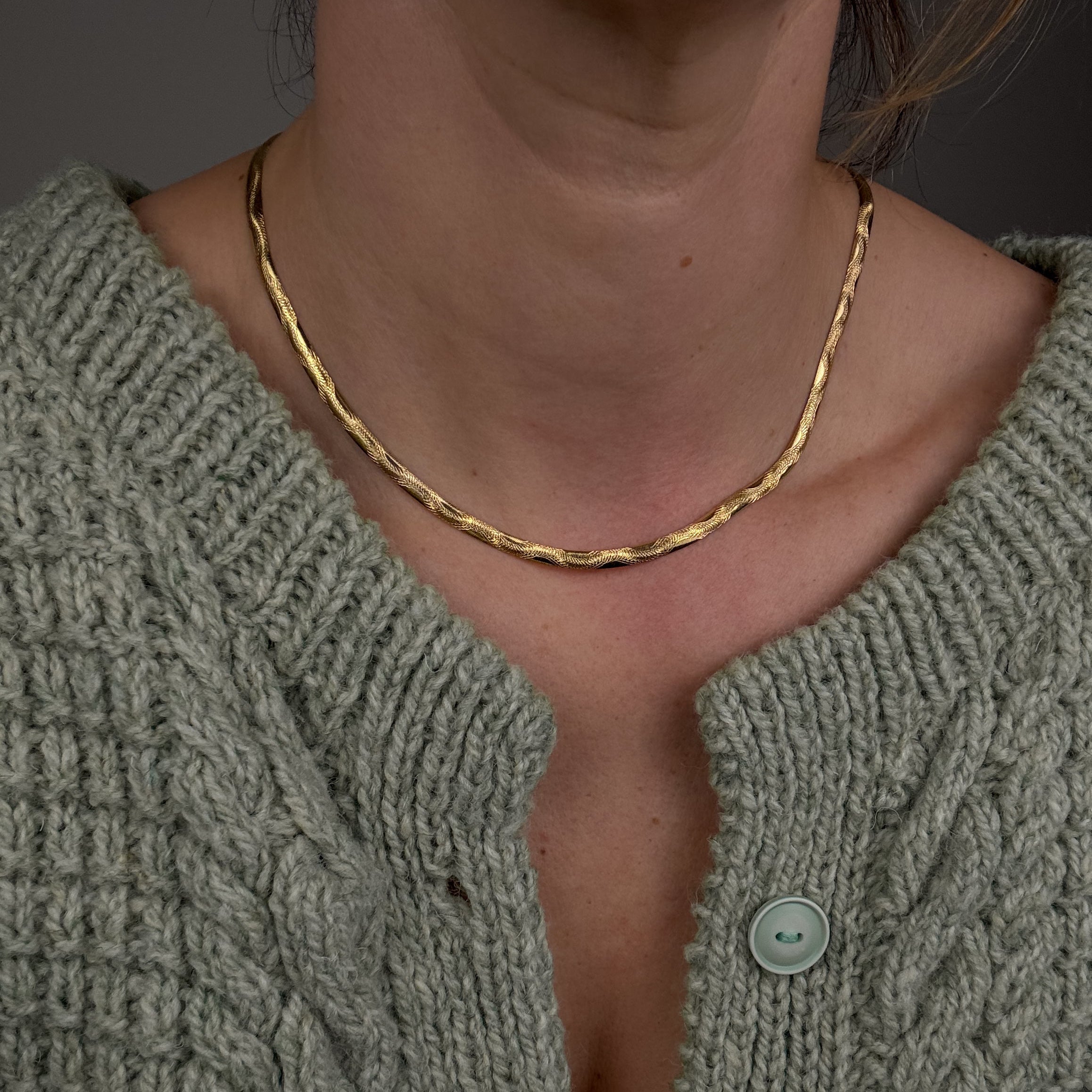18" Sparkling Herringbone Necklace