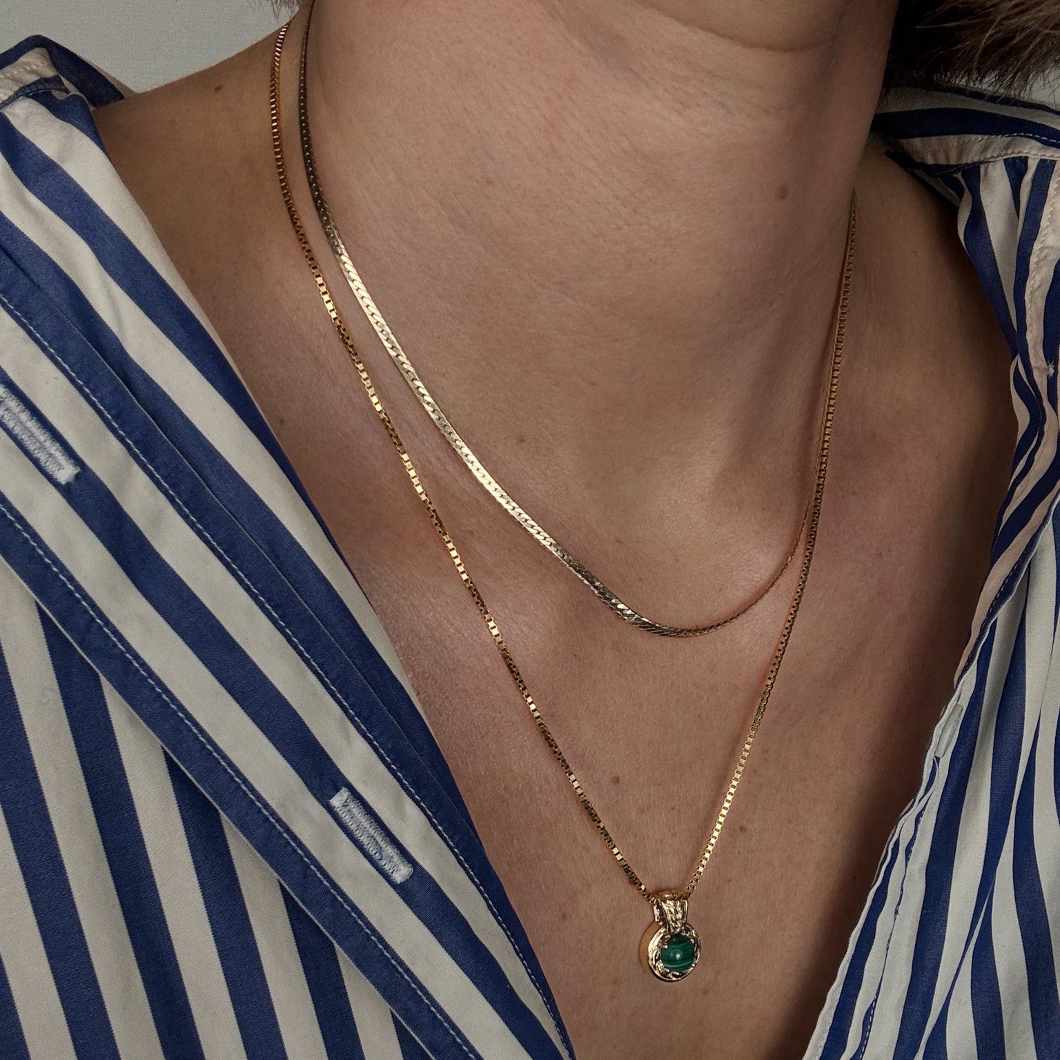 17" Dainty Herringbone Necklace