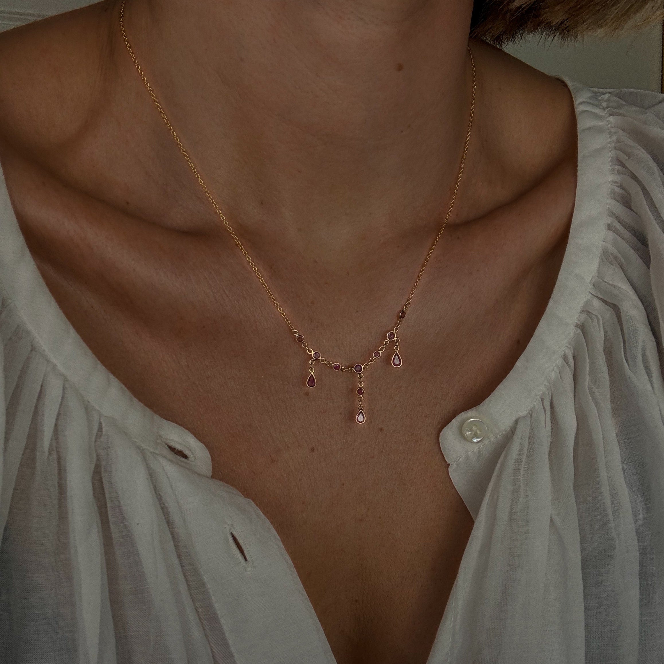 16.25" Ruby Necklace