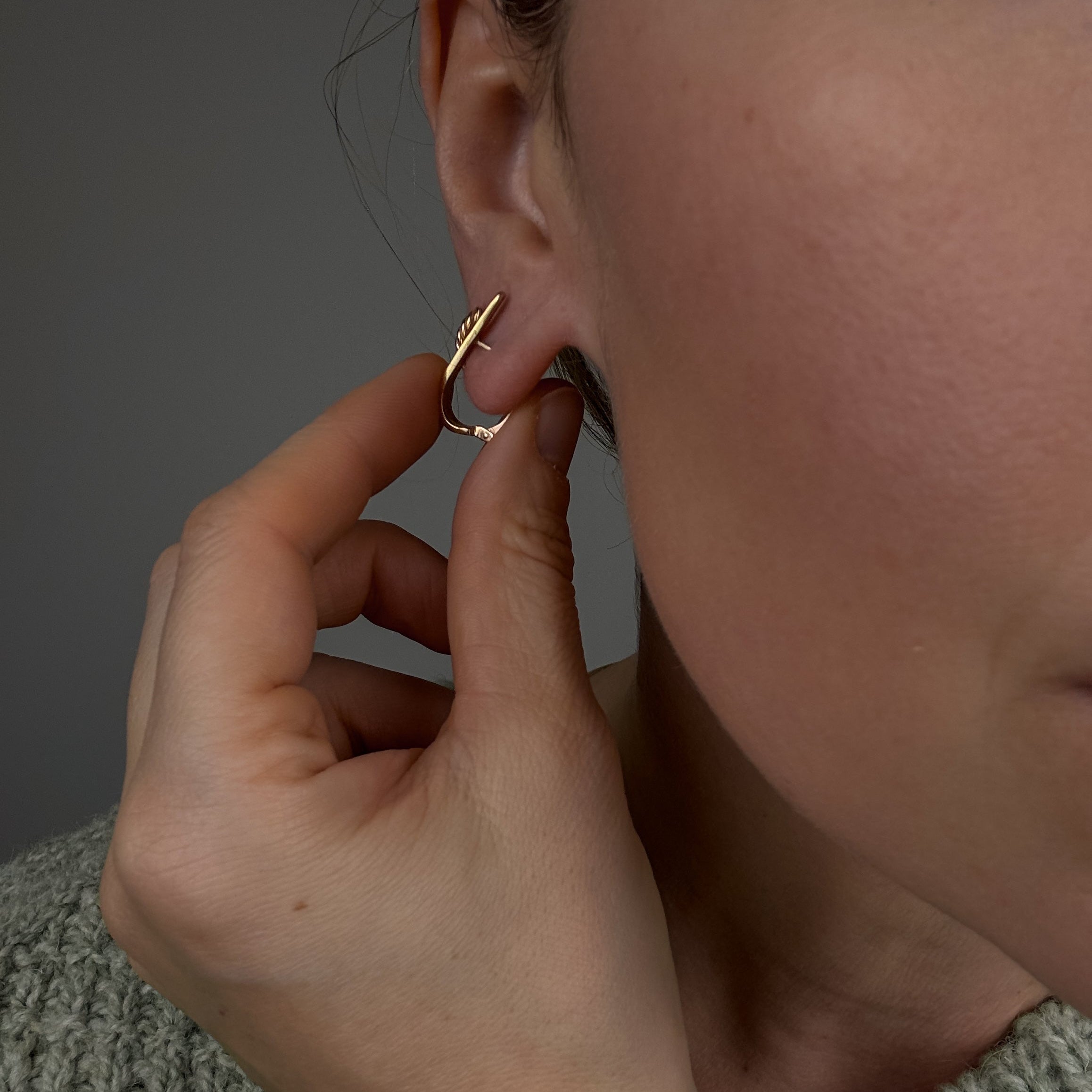 21.5mm Hammered Hoops