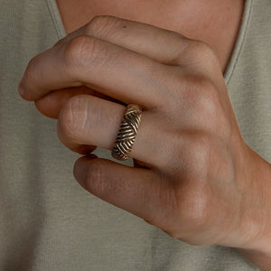 6.5 mm Basket Weave Gold Band