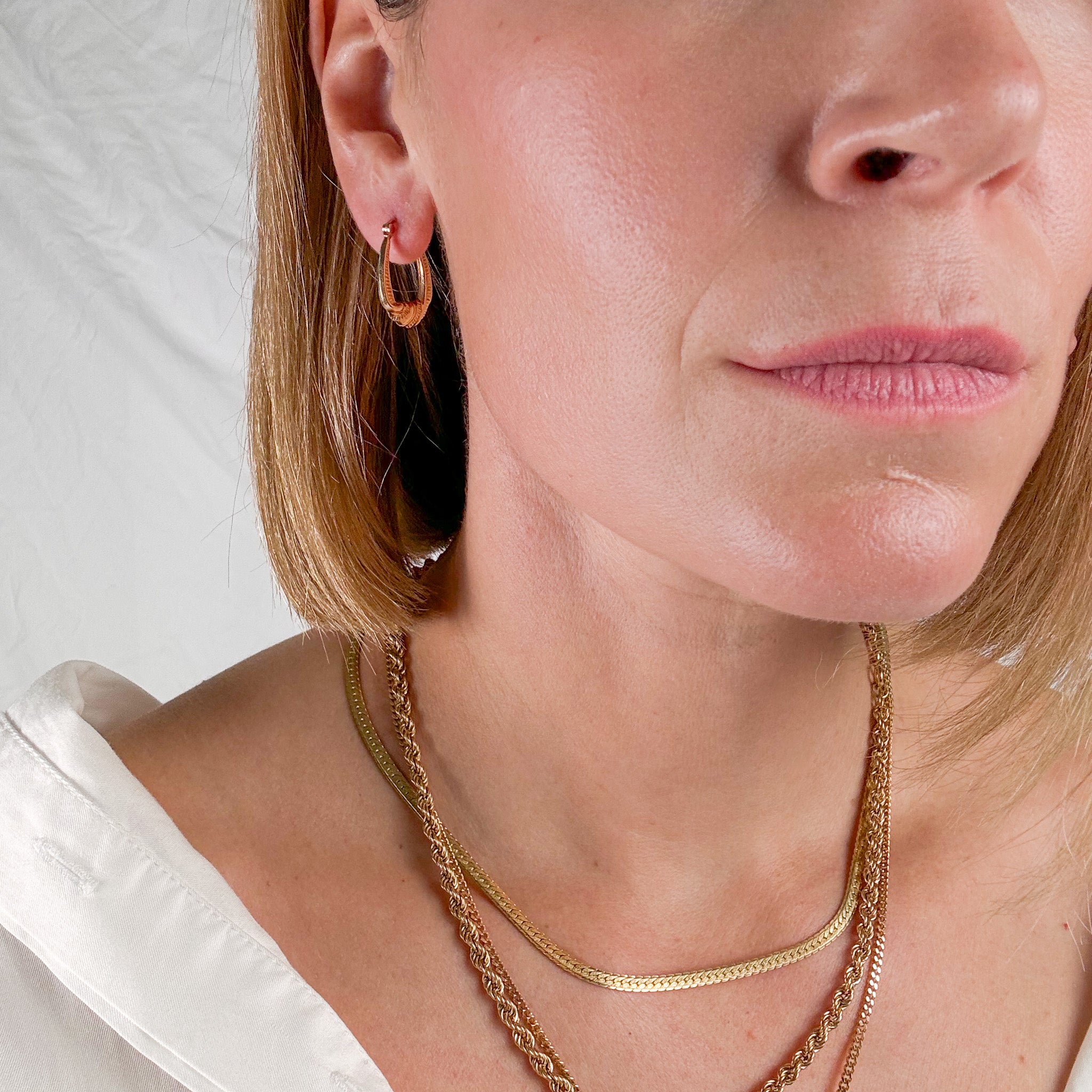22 mm Twisted Gold Hoops