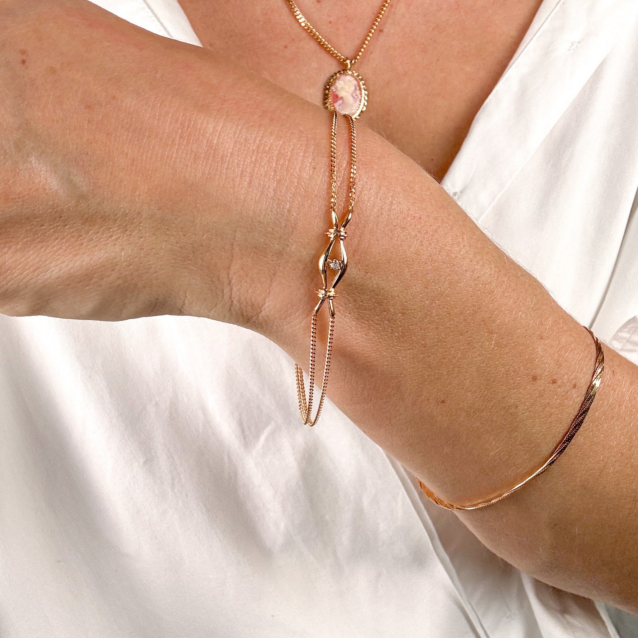 7” Curb Bracelet with Diamond Detail