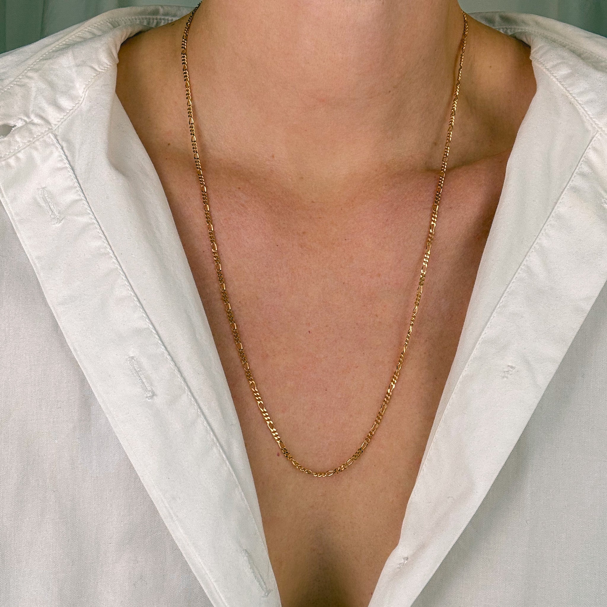 23.5" Figaro Chain Necklace