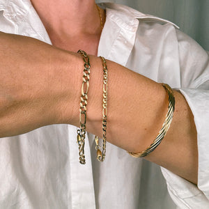 7.5" Figaro Chain Bracelet