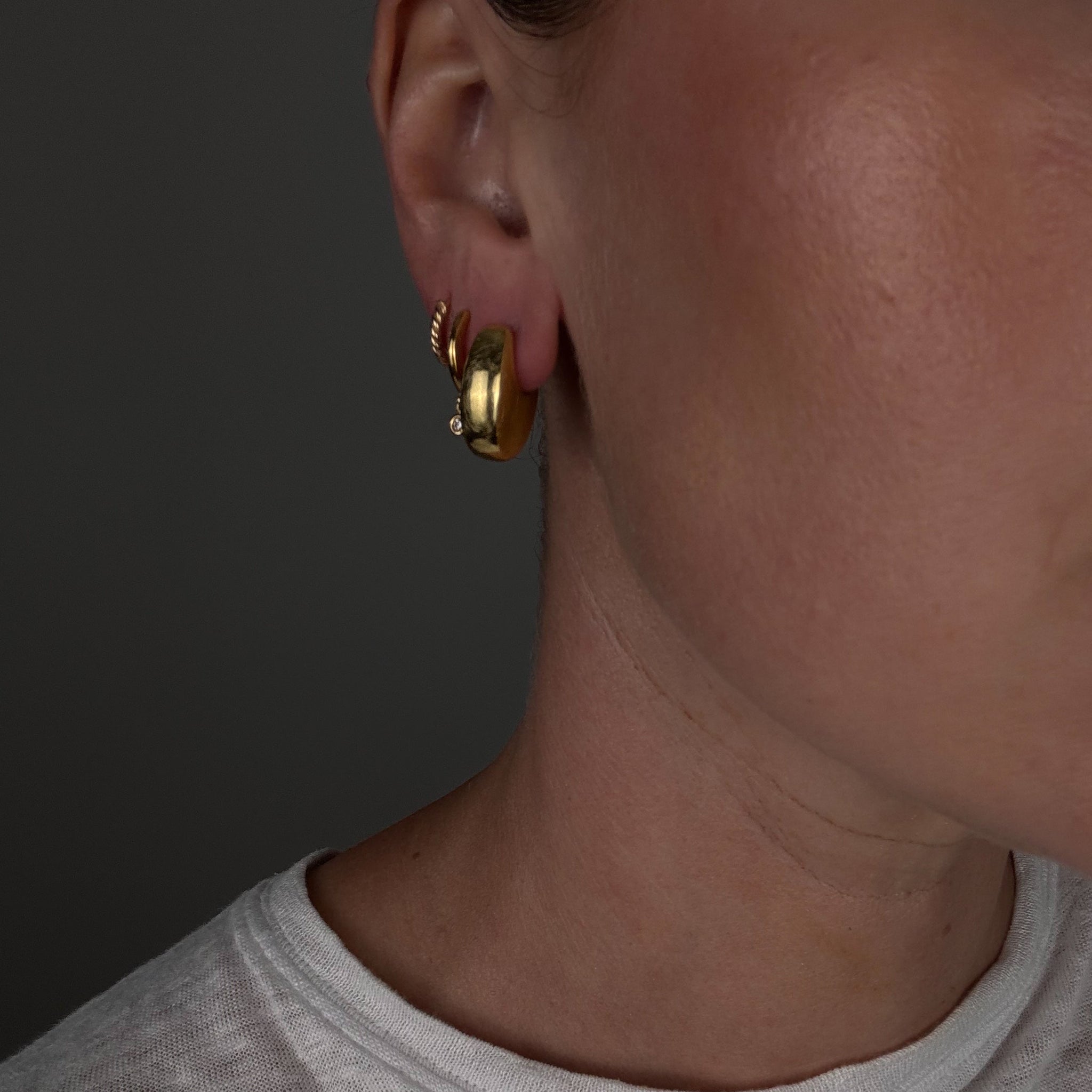 Bold High Karat Hoops