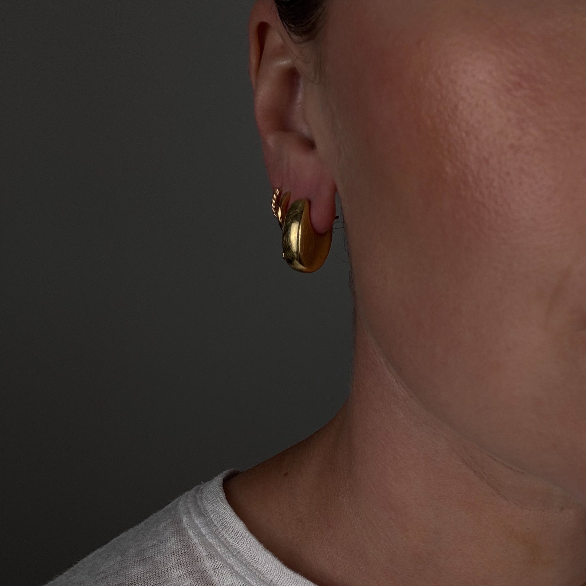 Bold High Karat Hoops