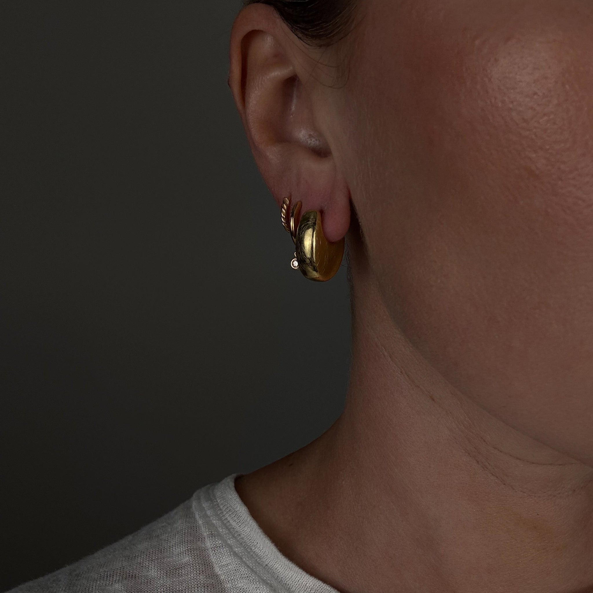 Bold High Karat Hoops
