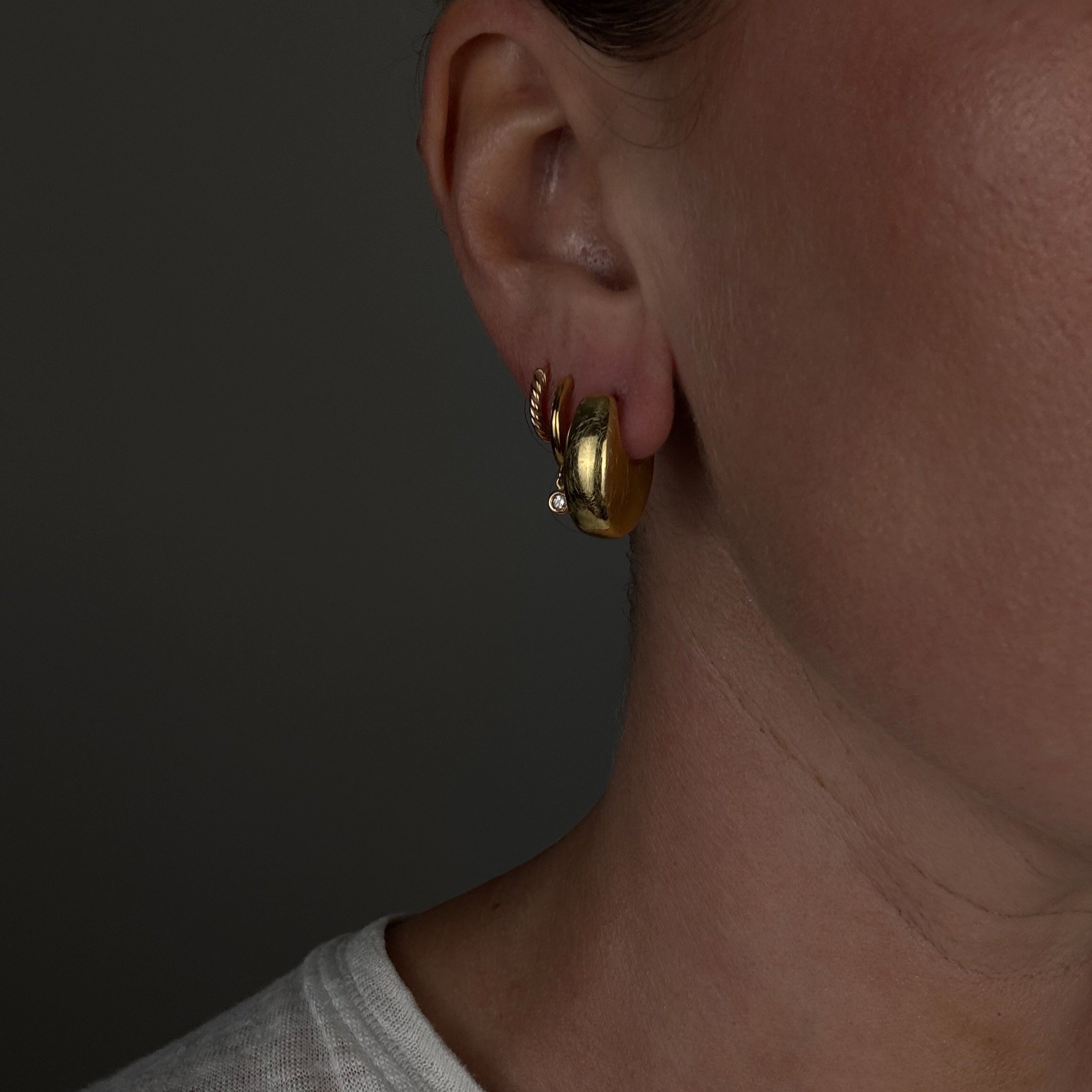 Bold High Karat Hoops