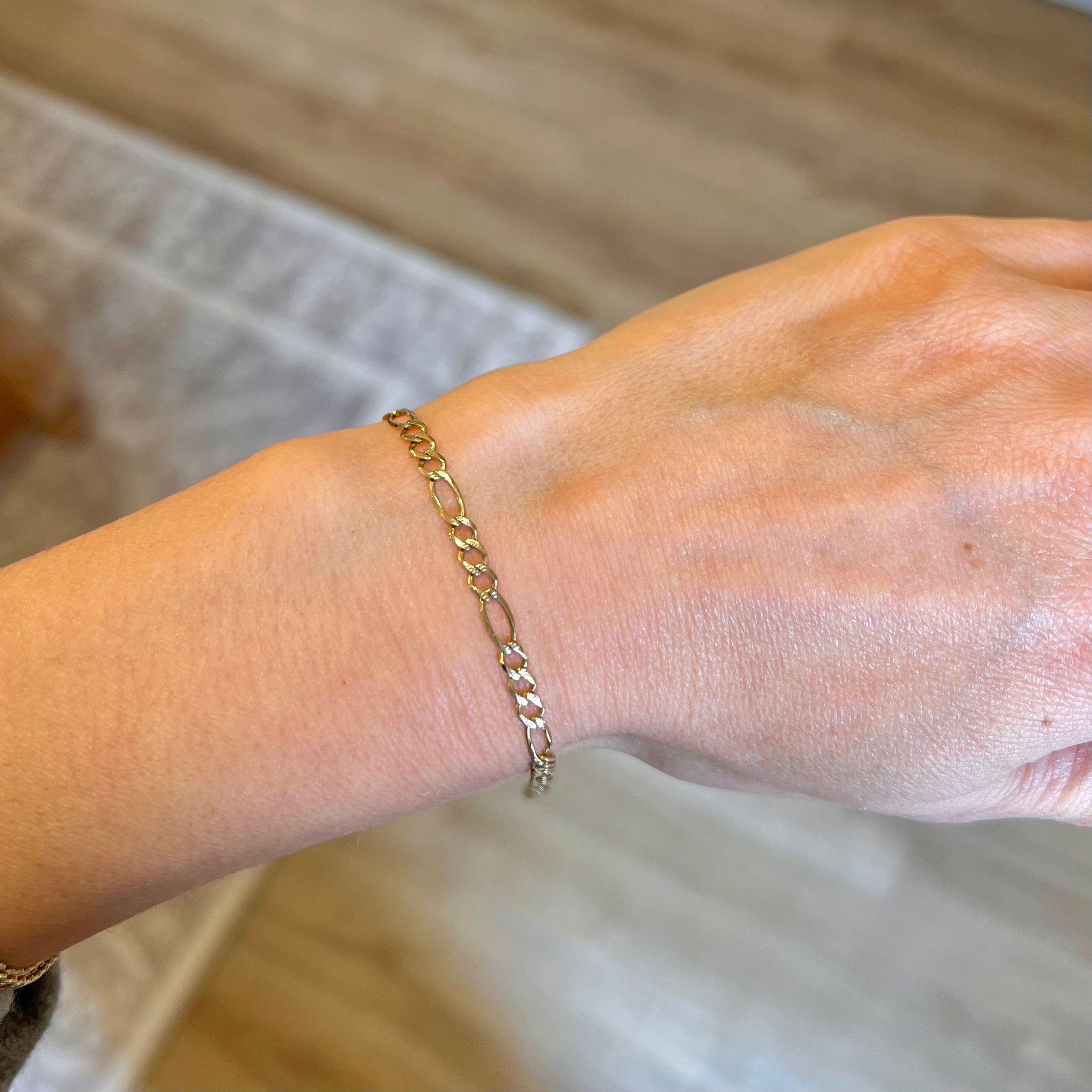 vintage gold figaro bracelet 